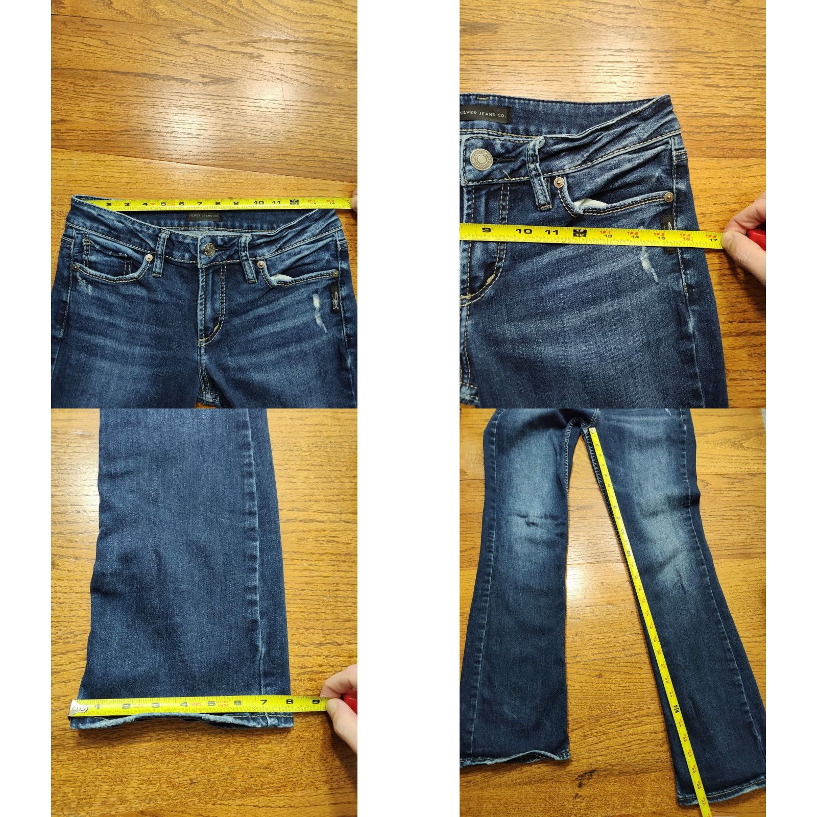 Silver Jeans Co. Silver Jeans Co. Womens Jeans Suki Slim Boot 28 Blue Denim Embroidered Pockets Stretch Cowboy 30 Inseam XS? Size 28" / US 6 / IT 42 - 8 Thumbnail