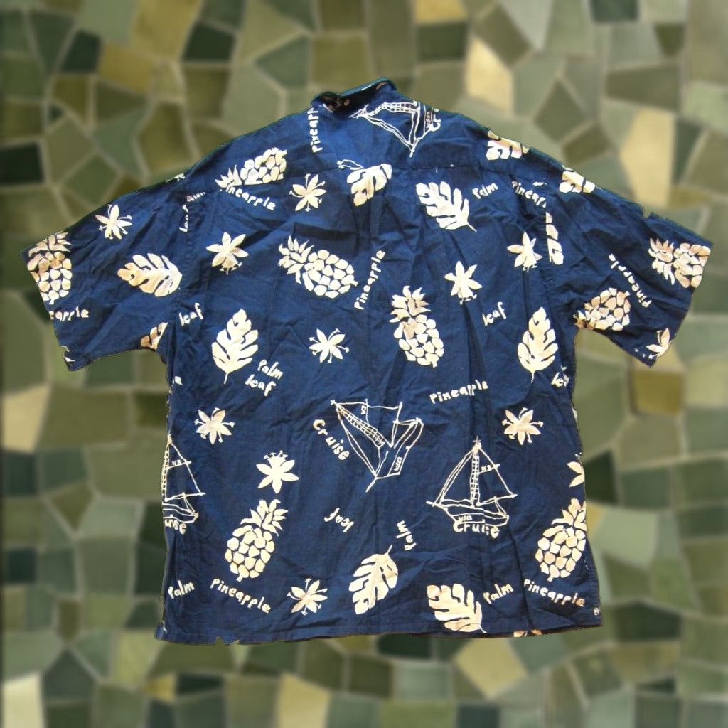 Pierre Cardin VINTAGE Pierre Cardin Shirt Hawaiian Floral Pineapple 100% Cotton Blue XXL Men Shirt Size US XXL / EU 58 / 5 - 1 Thumbnail