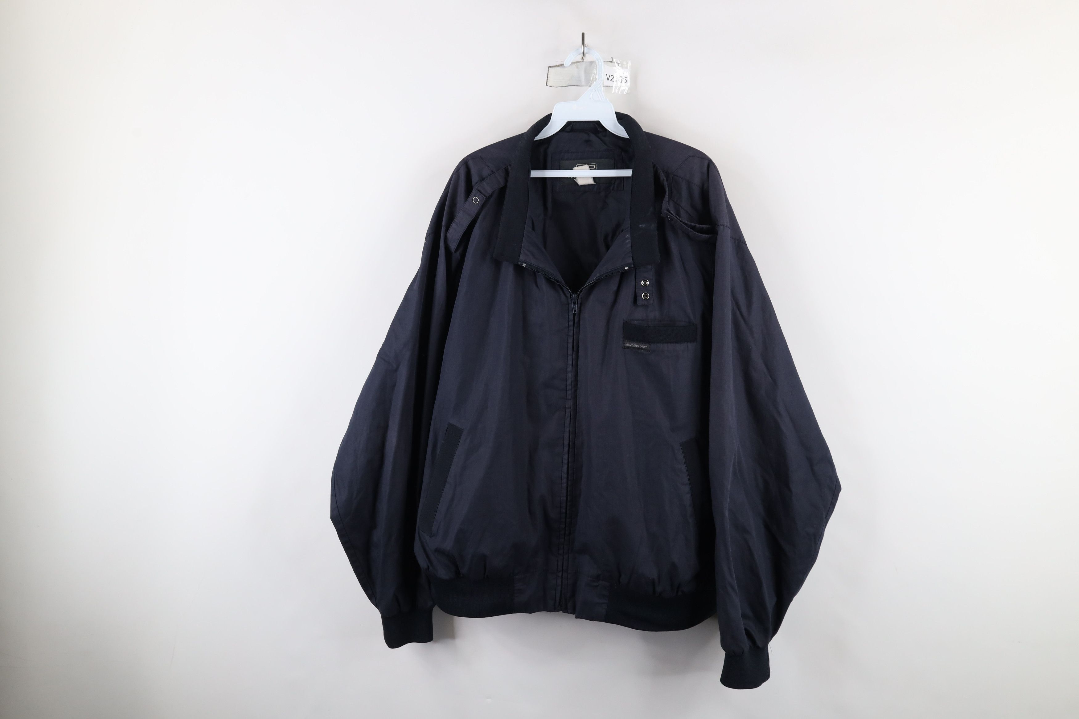 Vintage Vintage 90s Members Only Full Zip Racer Bomber Jacket Blue Size US XXL / EU 58 / 5 - 1 Thumbnail
