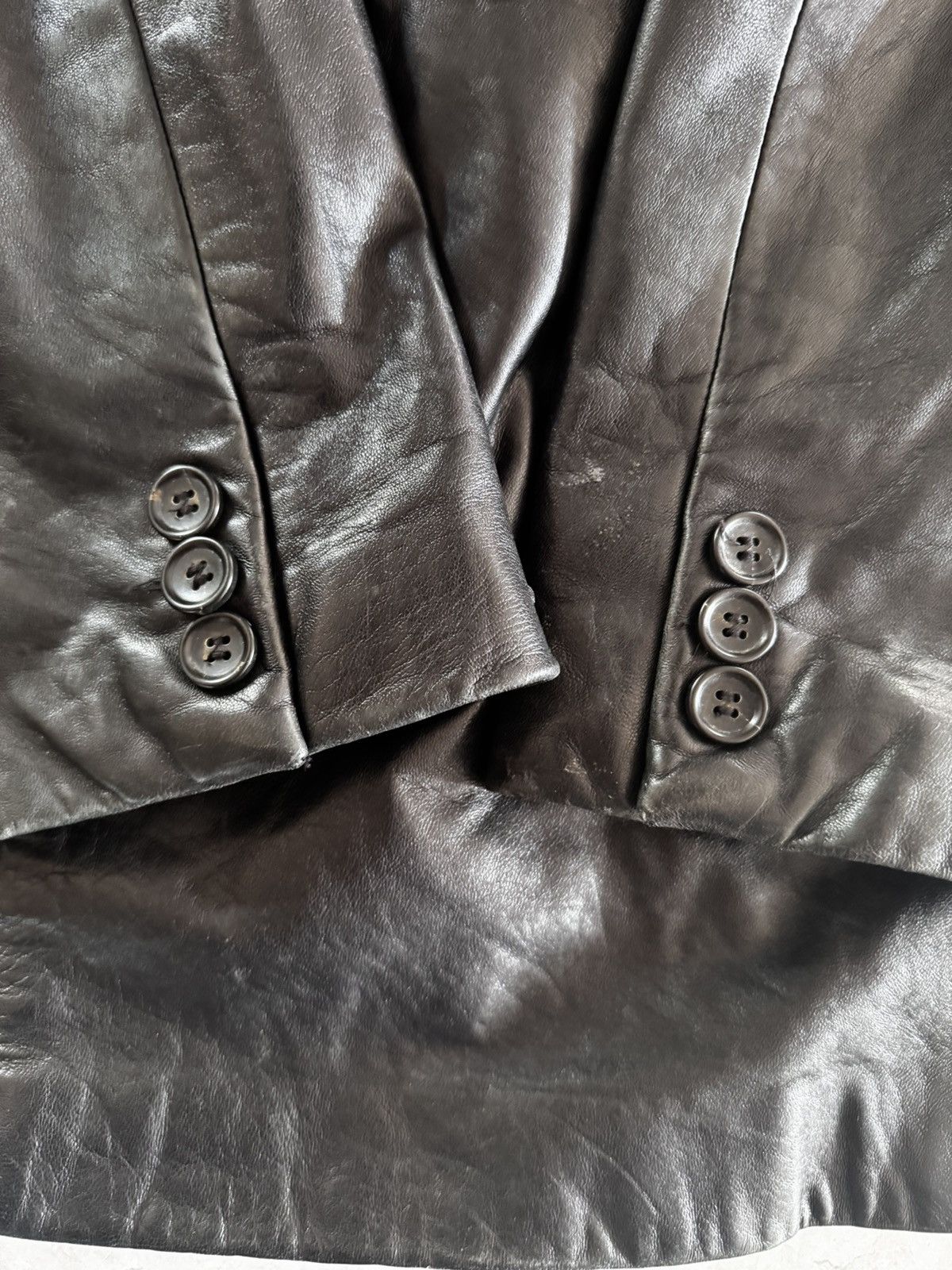Hugo Boss Hugo Boss 3-Button Lambskin Leather Blazer Jacket (46R) Size US XL / EU 56 / 4 - 11 Thumbnail