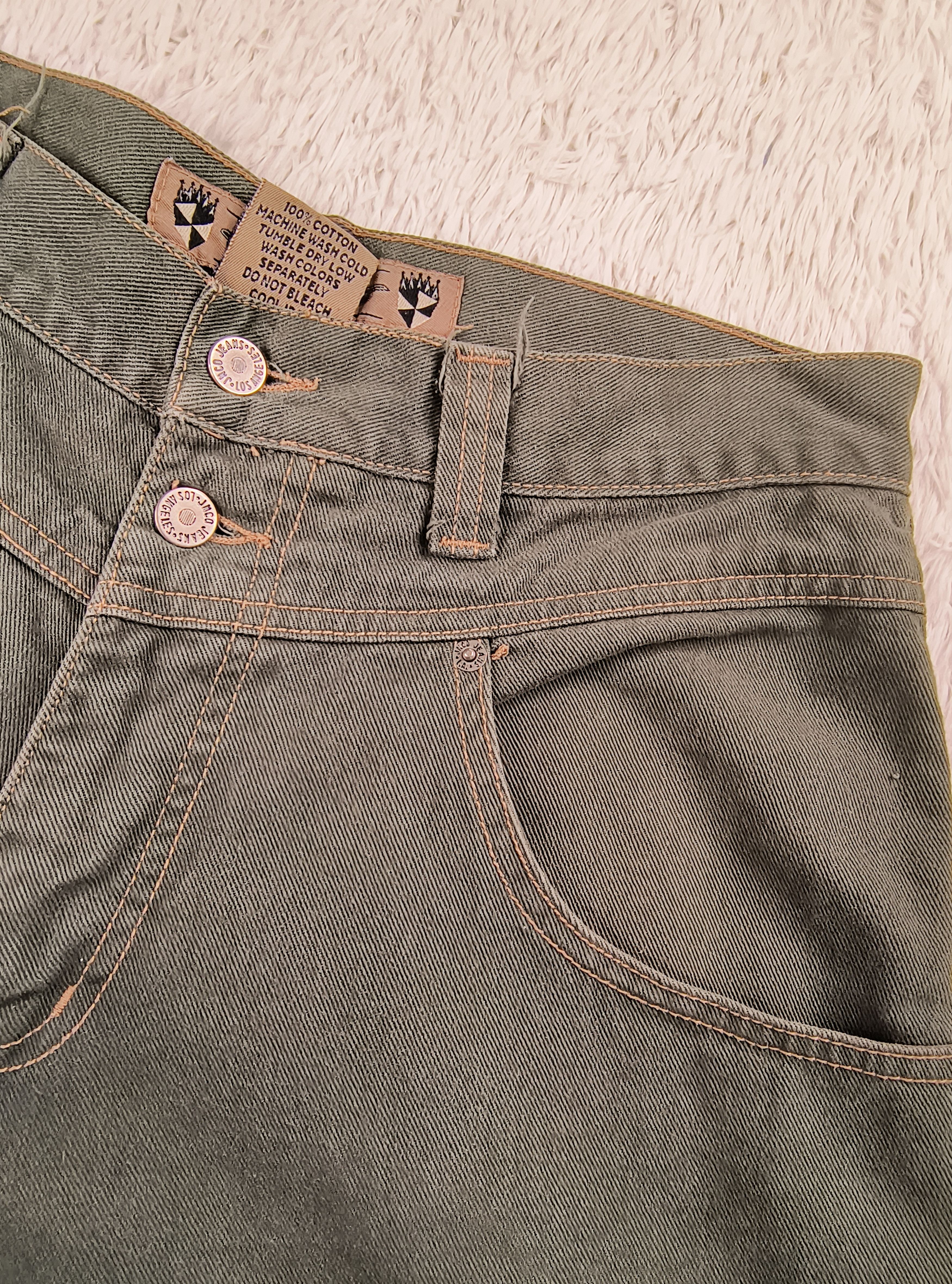 JNCO Vintage JNCO olive denim jeans Size US 33 - 3 Thumbnail