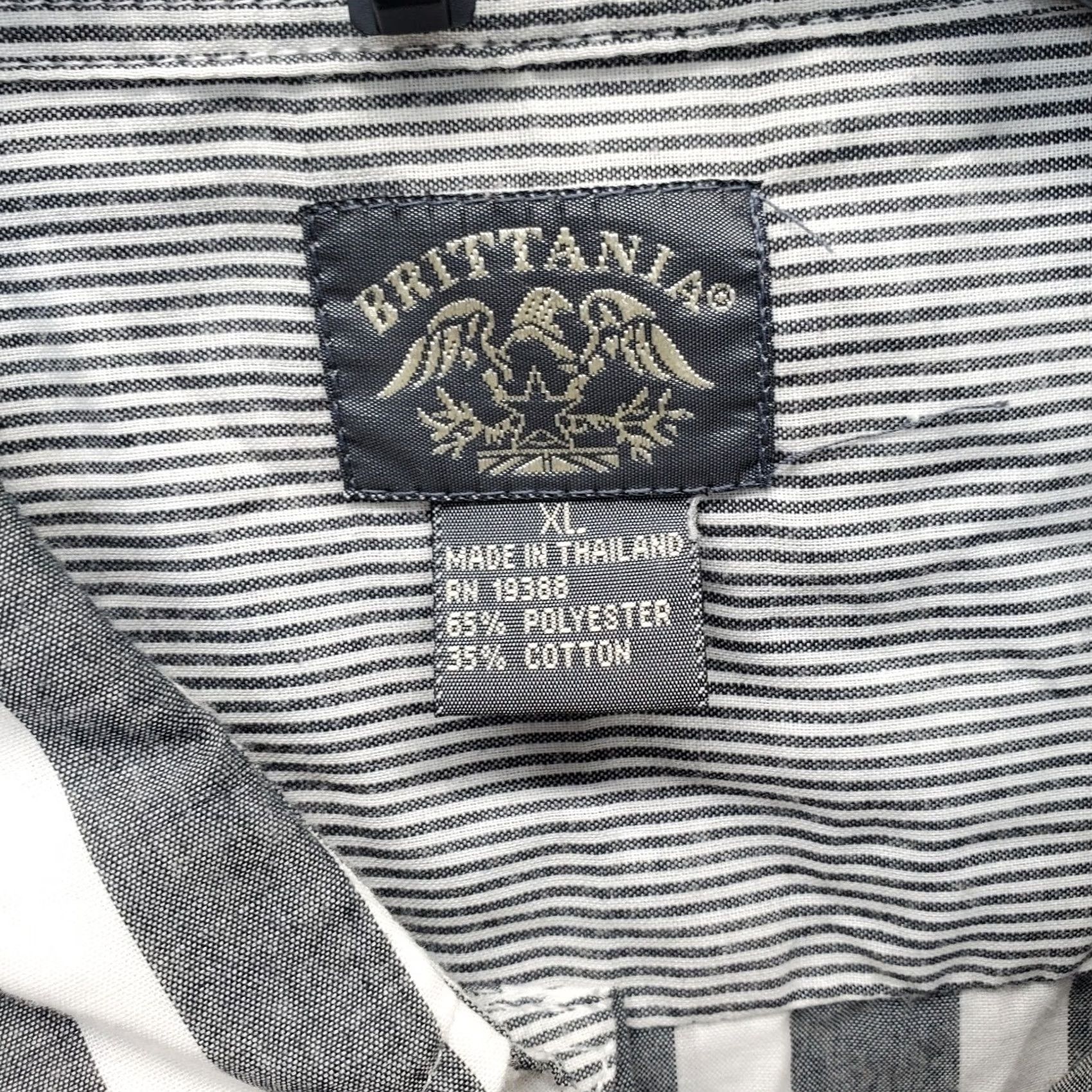 Vintage Britannia Shirt Mens XL Multi Striped Short Sleeve Chest Pocket Button Down Size US XL / EU 56 / 4 - 6 Thumbnail