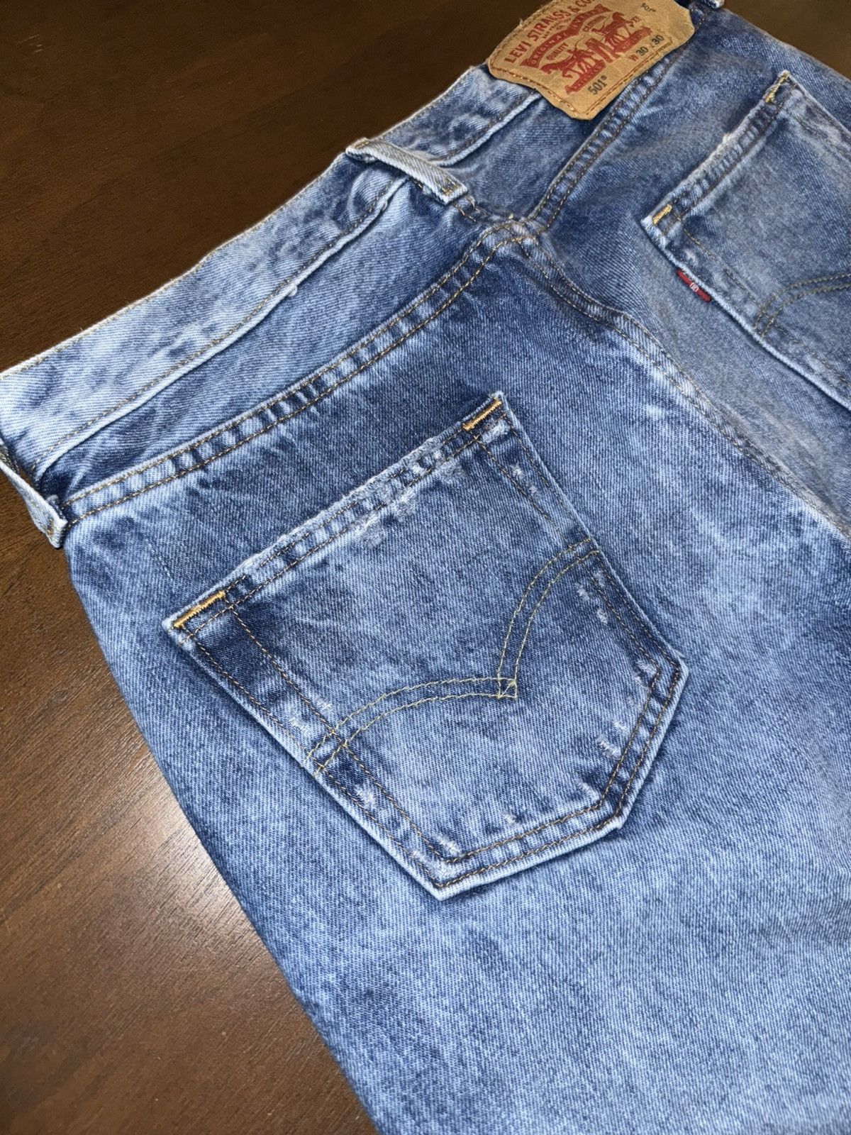 Levi's × Levi's Vintage Clothing × Vintage Levi’s 501’s distressed vintage jeans Size US 30 / EU 46 - 7 Thumbnail