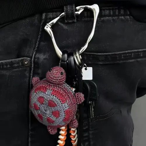 Jewelry Black and Silver Modern Chain Link Keychain Size ONE SIZE - 2 Thumbnail