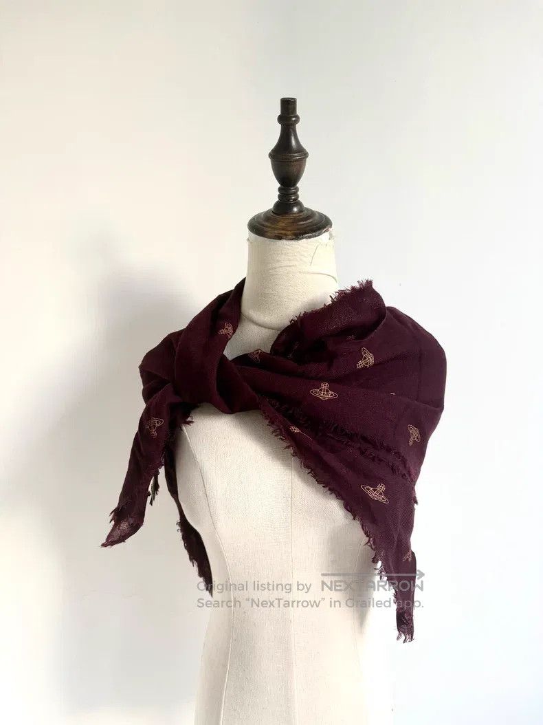 Vivienne Westwood Vivienne Westwood Vintage Burgundy Full Print Saturn Large Size ONE SIZE - 4 Thumbnail