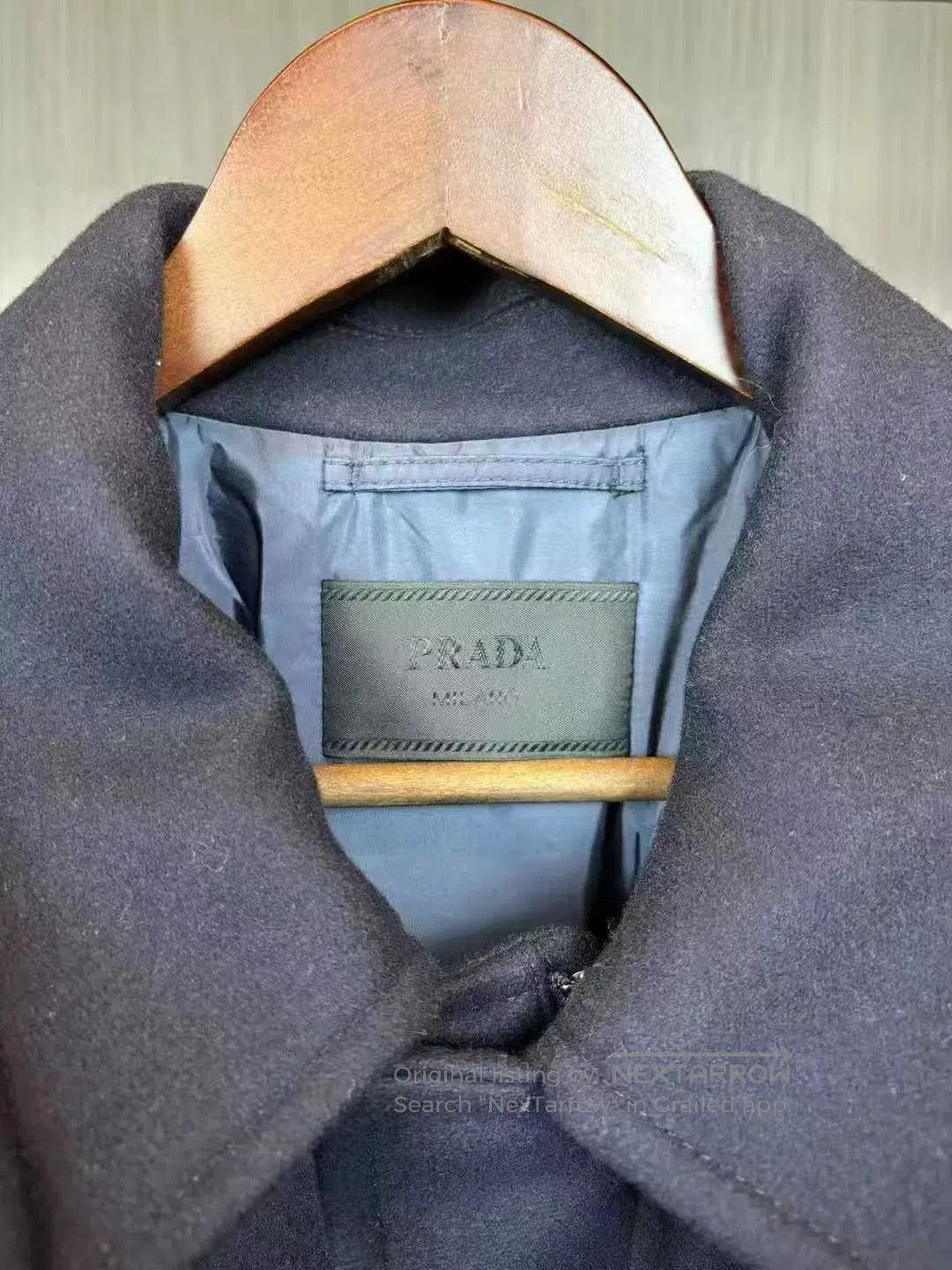 Prada navy blue wool pocket military coat. Size US L / EU 52-54 / 3 - 3 Thumbnail