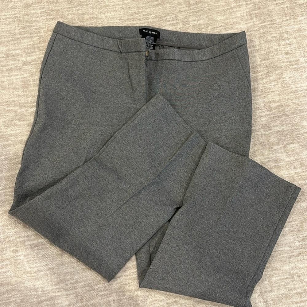 Designer Max & Mia Gray Dress Pants - Women's Office Wear Size 32" / US 10 / IT 46 - 1 Thumbnail