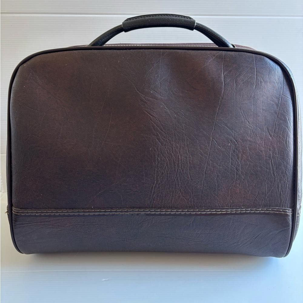 Designer Vintage Leather Brown Bag Size ONE SIZE - 3 Thumbnail