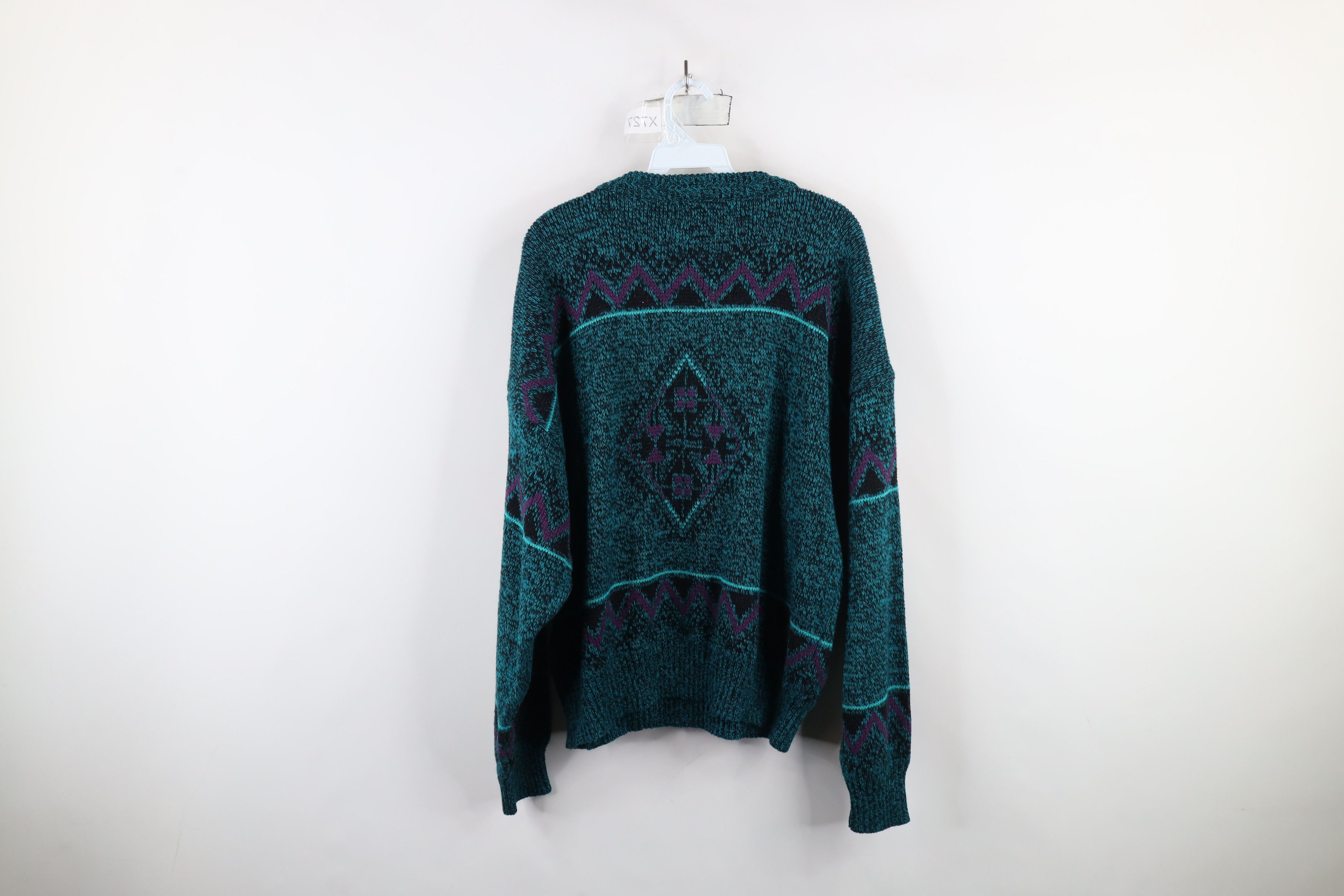 Vintage Vintage 90s Coogi Style Bassmaster Geometric Mom Sweater Size L / US 10 / IT 46 - 6 Thumbnail