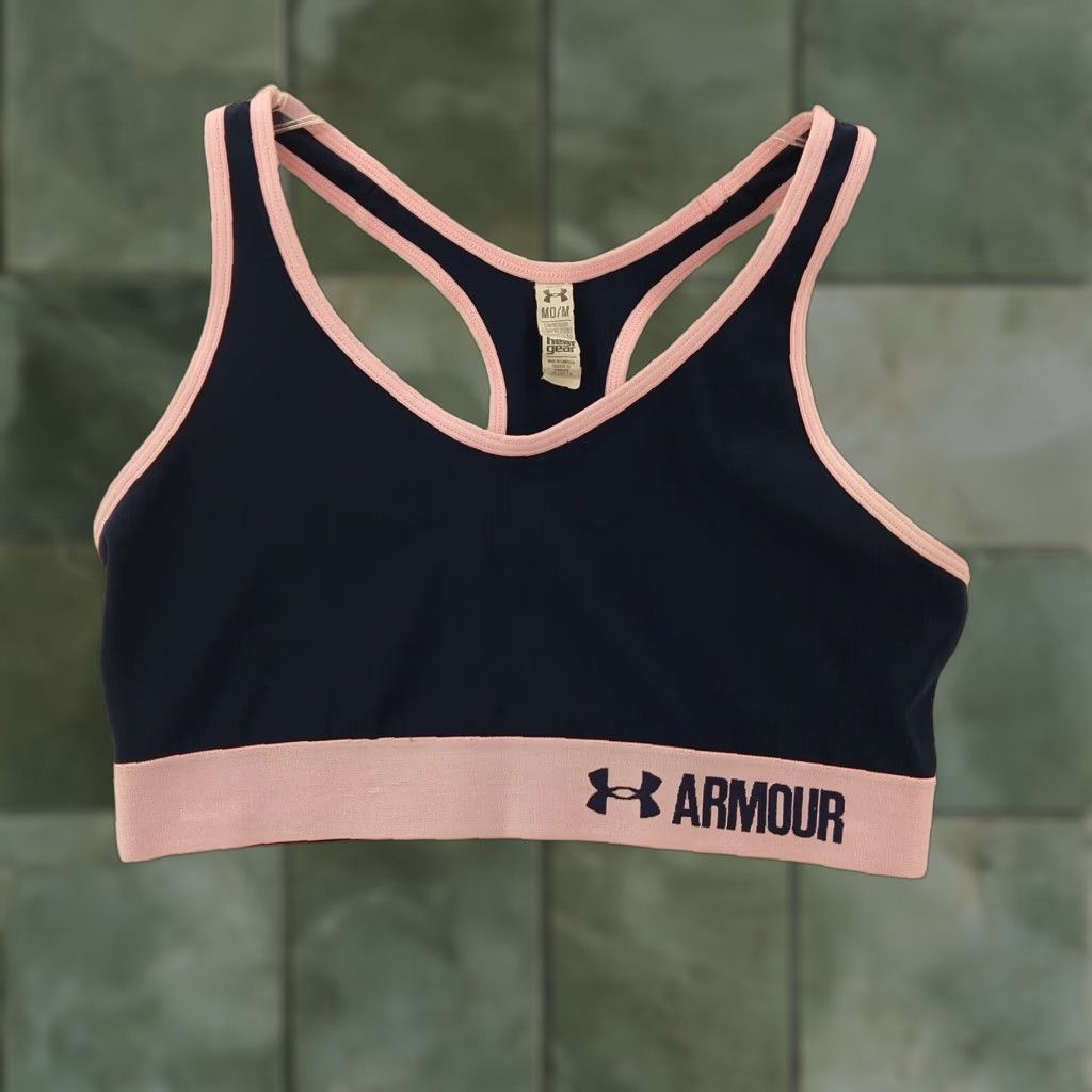 Under Armour VINTAGE Under Armour Sports Bra Top Womens Medium Black Training Workout Gym Size M / US 6-8 / IT 42-44 - 1 Thumbnail