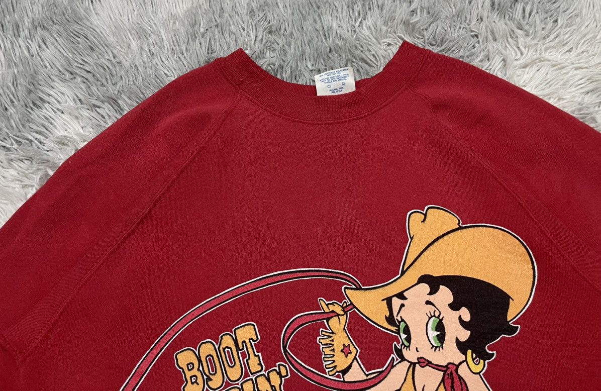 Vintage 1993 BETTY BOOP COWBOY MIRROR PRINT SWEATSHIRT RARE DESIGN Size US M / EU 48-50 / 2 - 7 Thumbnail