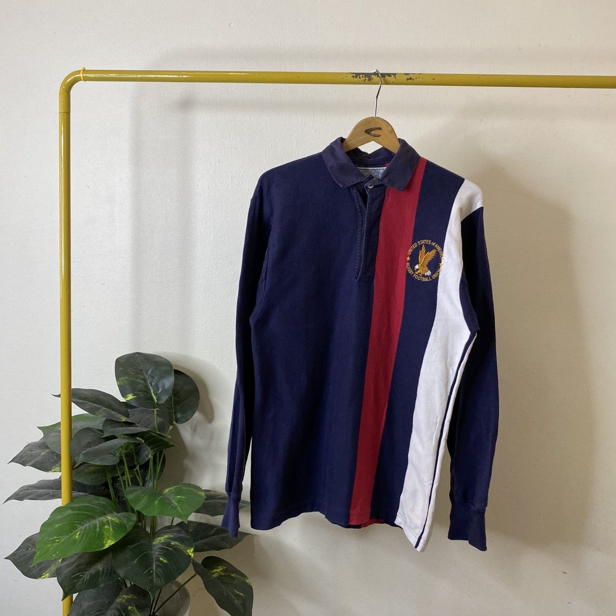 Vintage Vintage 80s USA Rugby Team Jersey Rugby Football Union Size US M / EU 48-50 / 2 - 1 Thumbnail