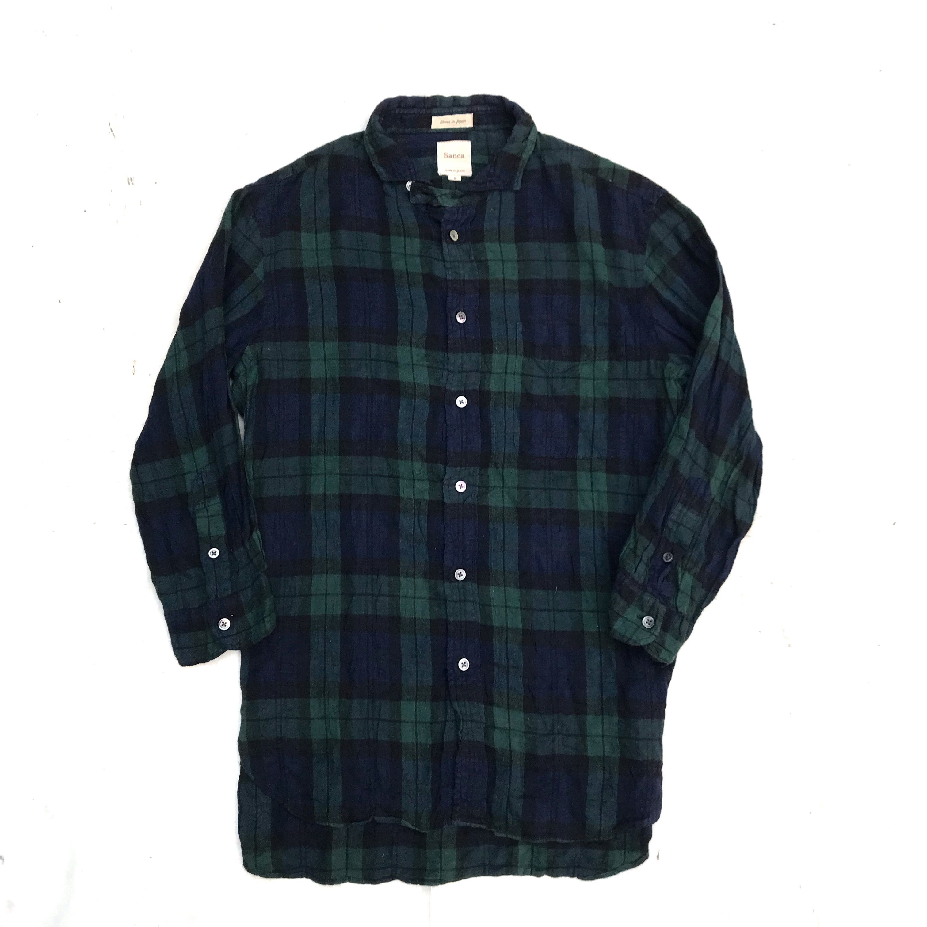 Japanese Brand Vintage Sanca japan Flannel Shirt long sleeves green union Size US M / EU 48-50 / 2 - 1 Thumbnail