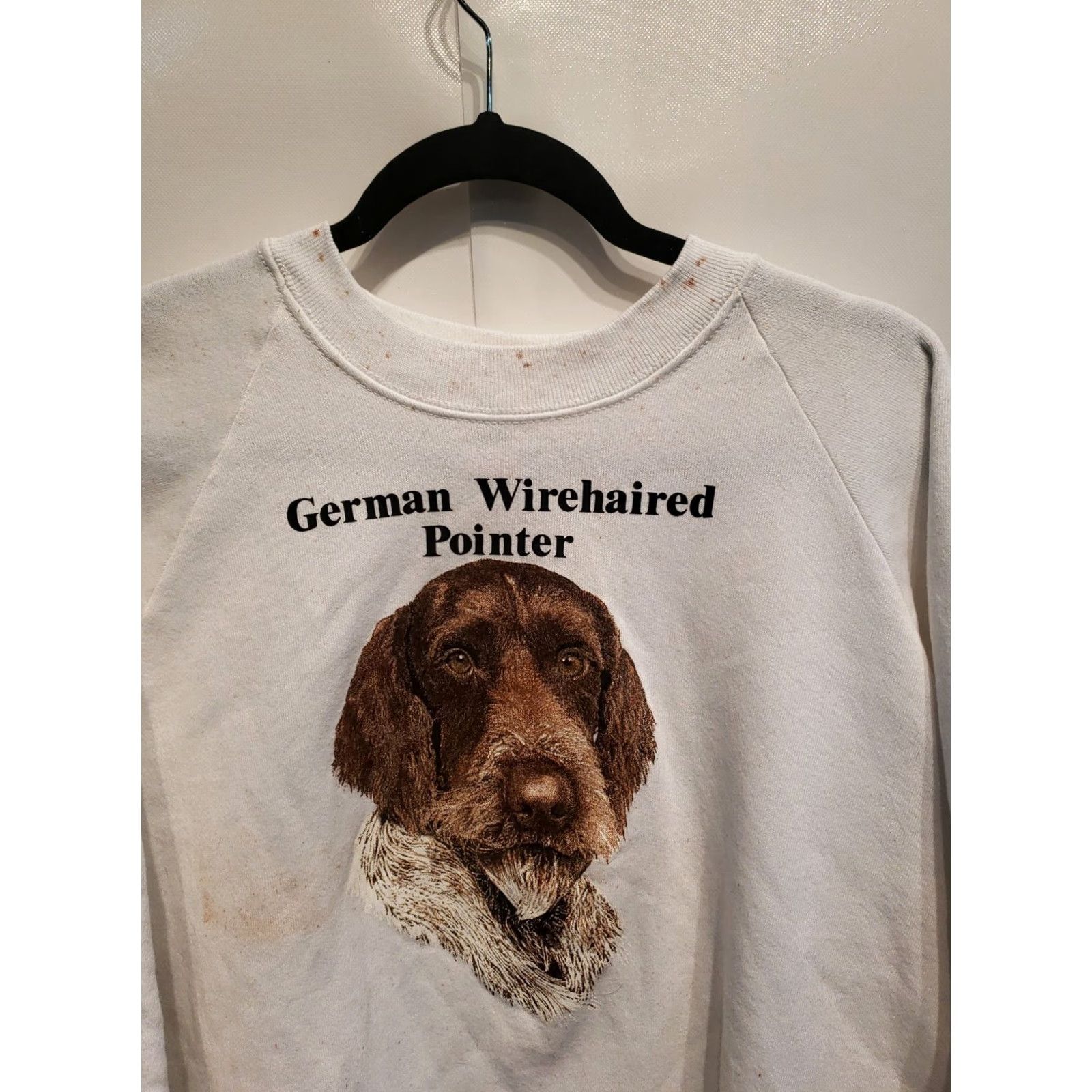 Fruit Of The Loom Vtg German Wirehair Pointer Puppy Dog Raglan Crewneck Sweatshirt Mens XXL Teal Crew Neck Pullover Dog Print Vintage Modern Shirt Featured 90s Size US XXL / EU 58 / 5 - 2 Thumbnail