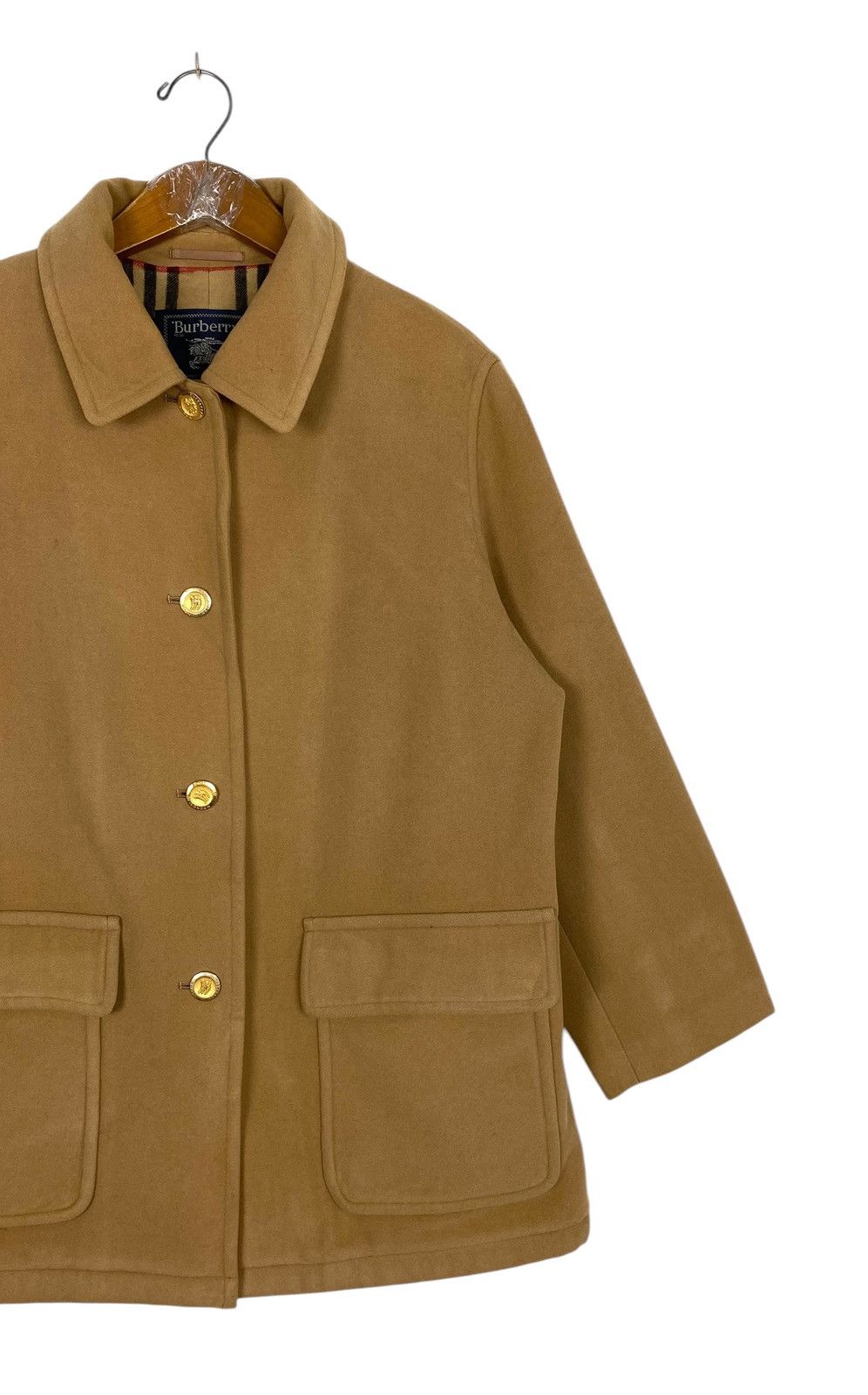 Burberry Rare‼️Vintage Burberrys’ Novacheck Wool Coat Size L / US 10 / IT 46 - 4 Thumbnail