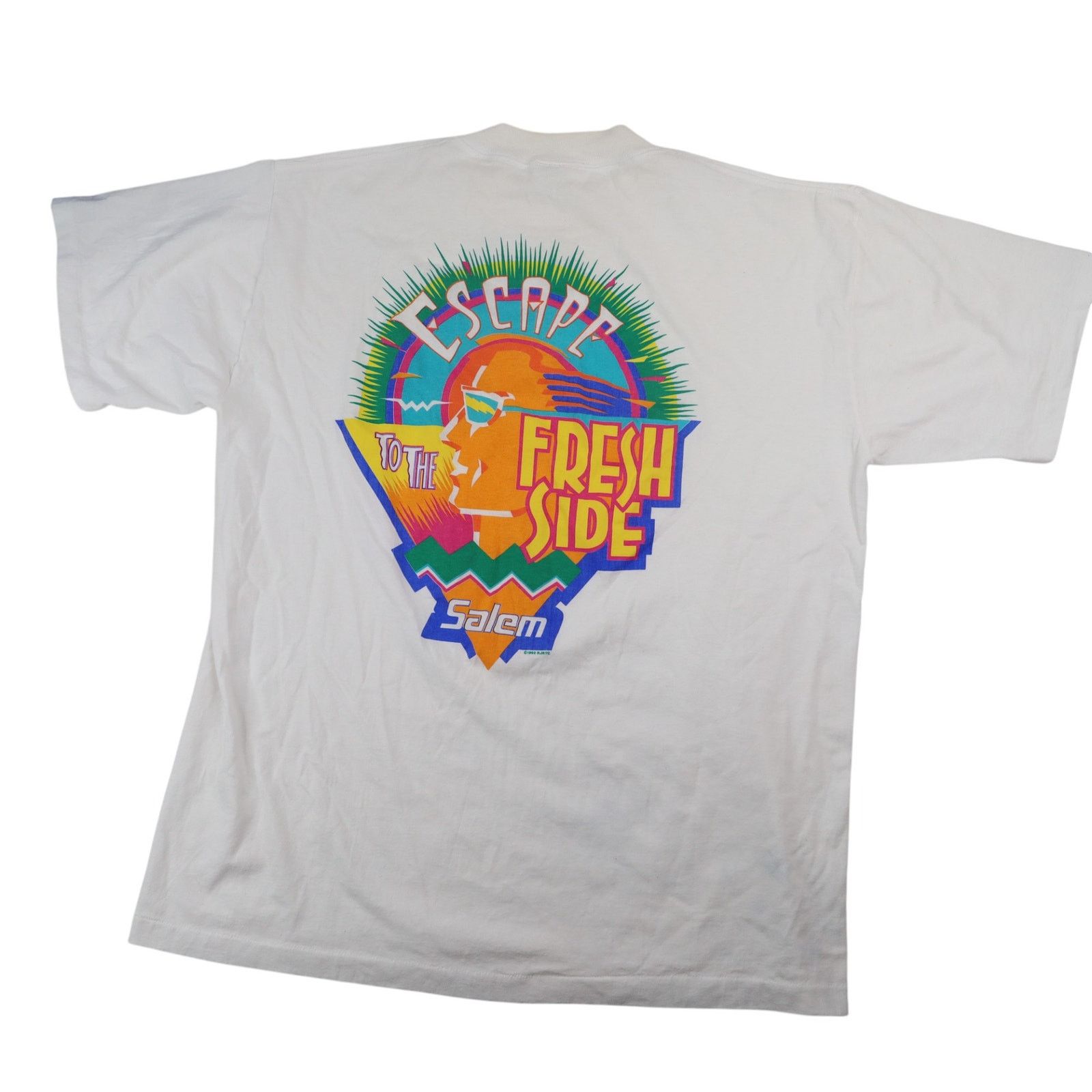 Vintage Vtg 1992 Salem Cigarettes Fresh Wrap Graphic Advertisement T Size US XL / EU 56 / 4 - 1 Thumbnail