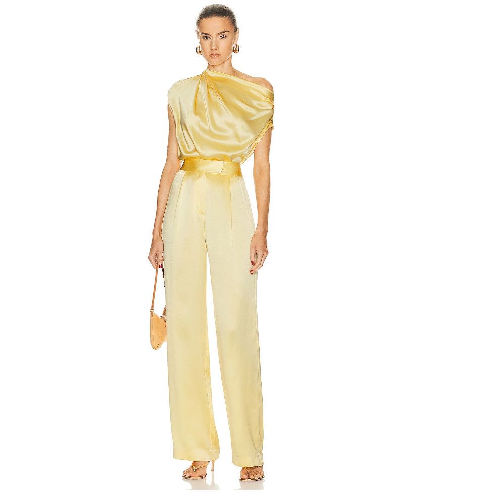 image of The Sei Wide Leg Trouser In Butter Yellow 2, Women's (Size 26)