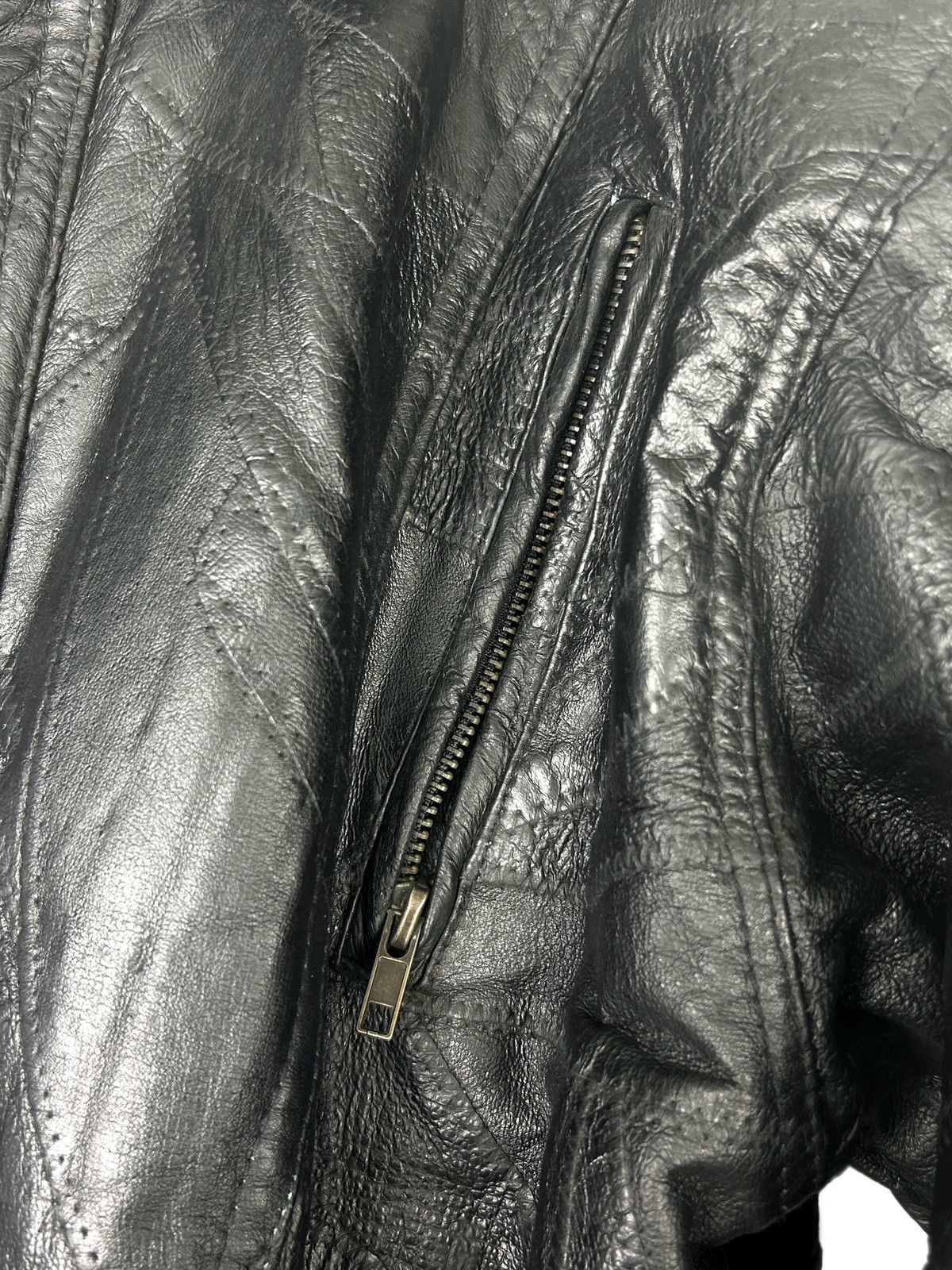 Genuine Leather Italian Stone Navarre Leather Patchwork Jacket Size US L / EU 52-54 / 3 - 9 Thumbnail