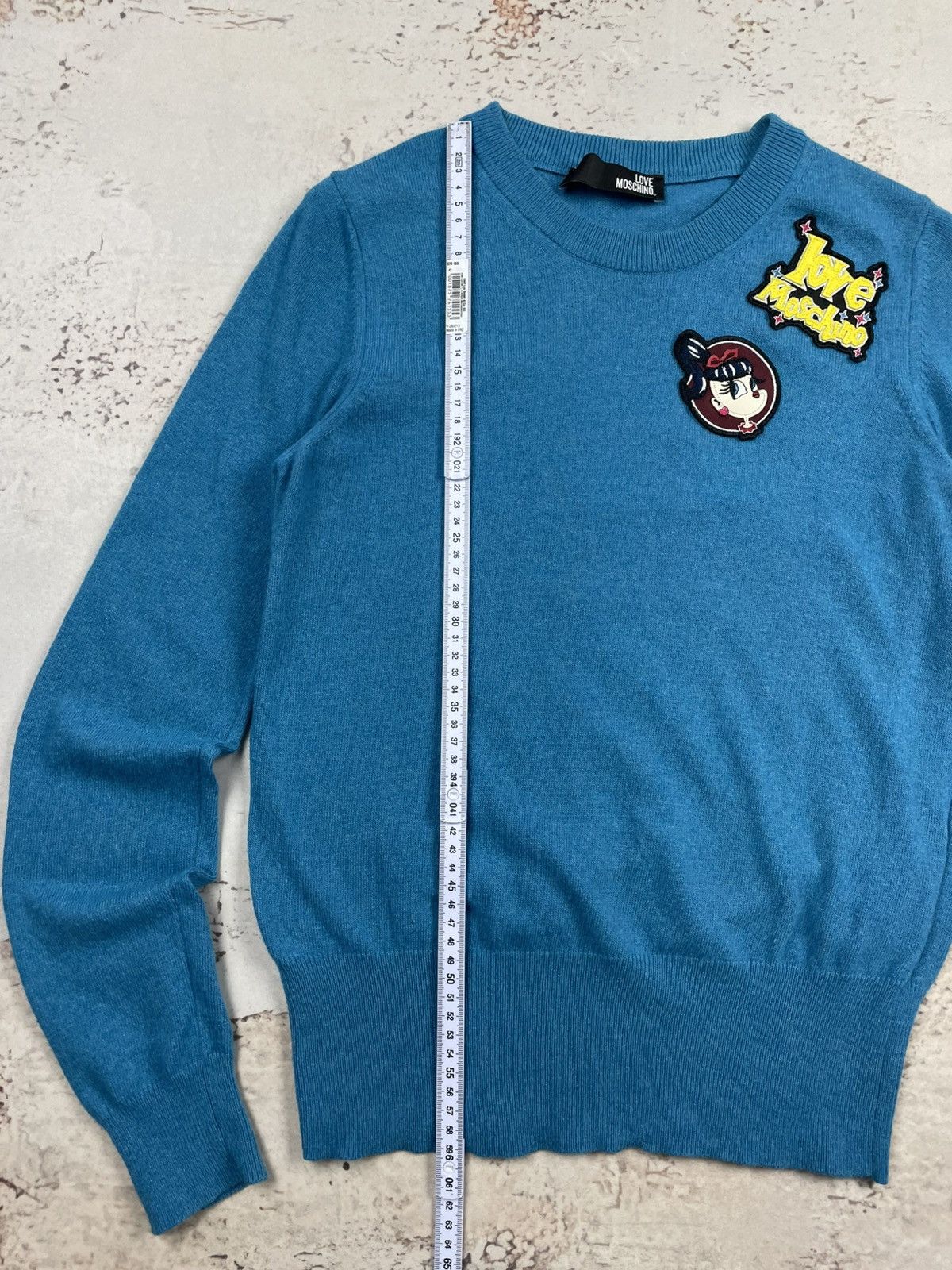 Love Moschino (Women’s) Love Moschino S Blue Wool Cashmere Sweater Classic Size S / US 4 / IT 40 - 7 Thumbnail