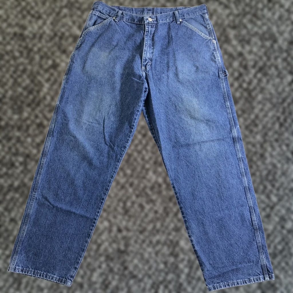 Wrangler VINTAGE Wrangler Jeans Men 38x40 Blue Carpenter Straight Leg Comfort Pockets Size US 38 / EU 54 - 1 Thumbnail
