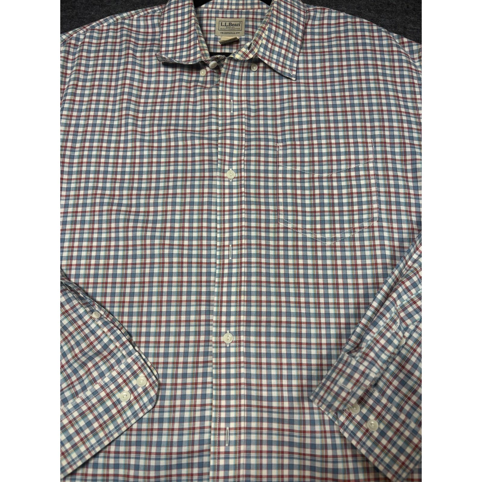 L.L. Bean L.L.Bean Plaid Button Down Shirt Men XL Traditional Fit 0473 Size US XL / EU 56 / 4 - 3 Thumbnail