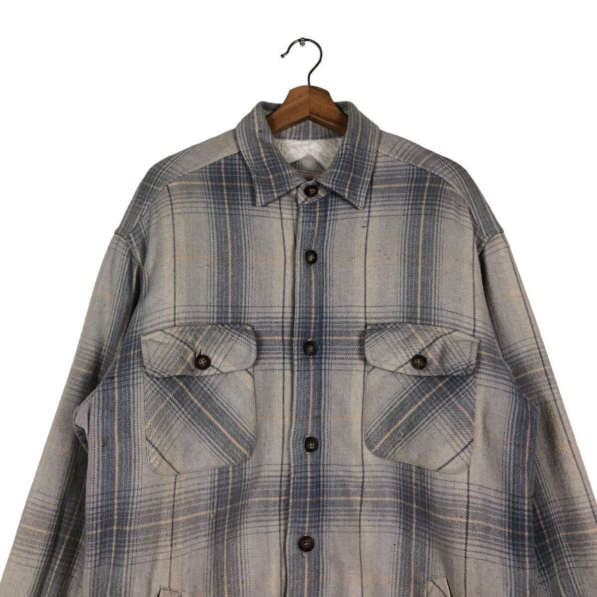 Flannel 📌VINTAGE FLANNEL SHIRT JACKET WORKER SEA HOP ISSEY MIYAKE Size US L / EU 52-54 / 3 - 3 Thumbnail