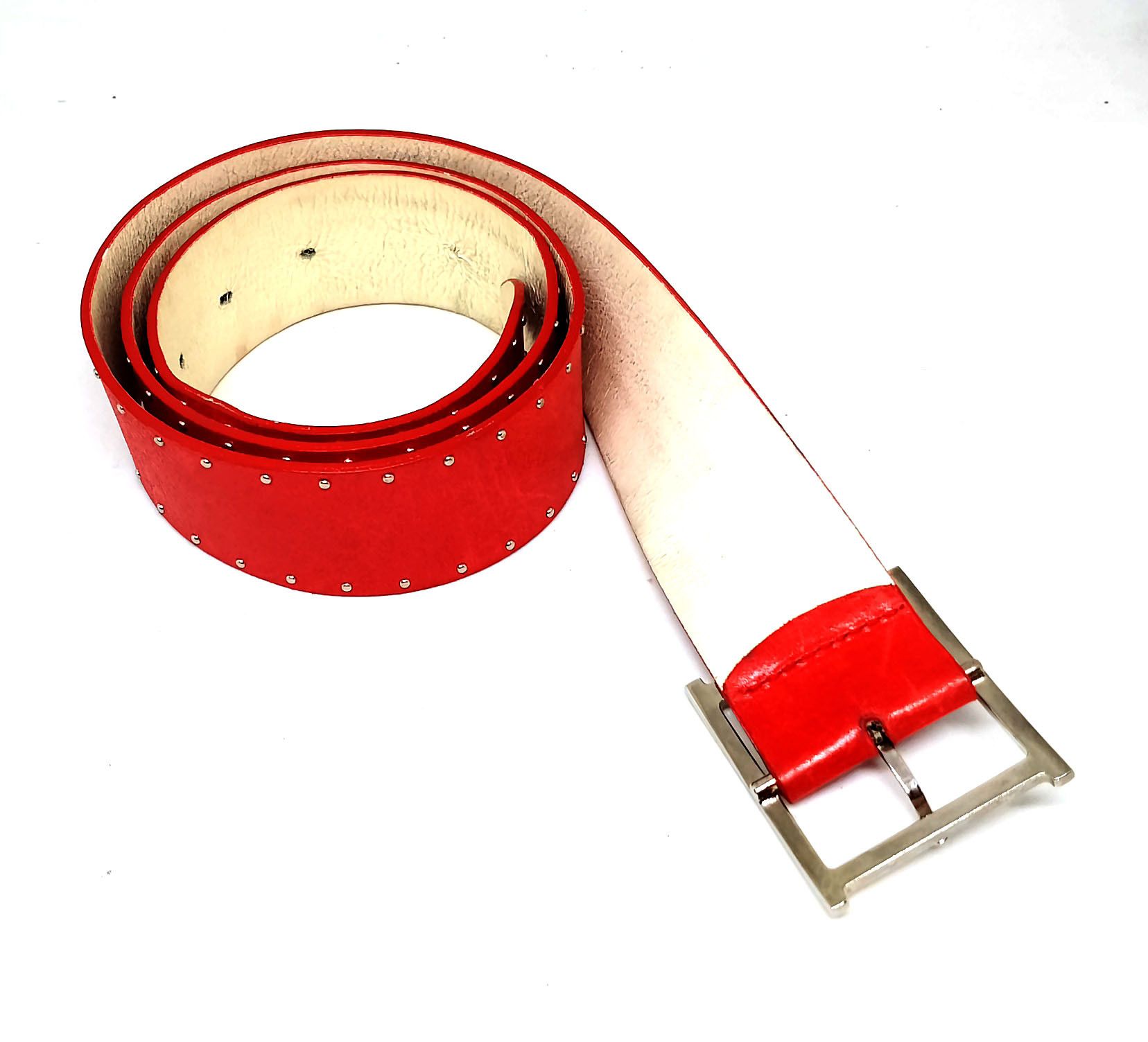 Orciani Vintage 1980s Claudio Orciani Red Leather Belt Size ONE SIZE - 2 Thumbnail