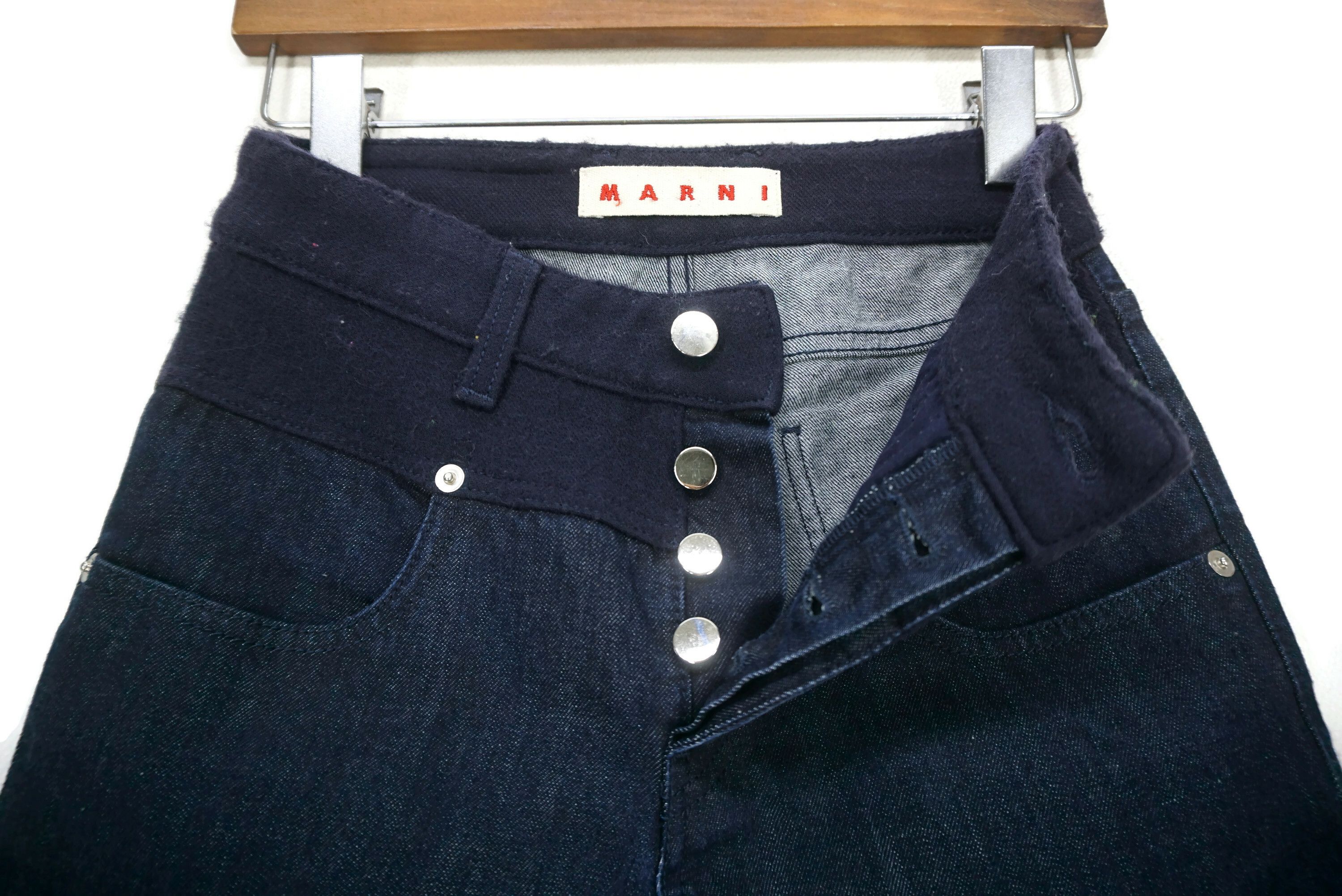 Marni Cropped Jeans Size 24 fit W25xL27 Wool-Blend Slim Ankle Fit Size 24" / US 00 / IT 34 - 12 Thumbnail