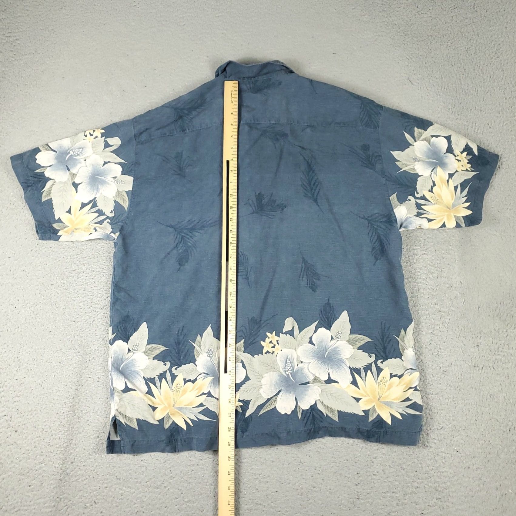 Tommy Bahama Tommy Bahama Shirt Mens Large Blue Floral Silk Camp Collar Hawaiian Button Up Size US L / EU 52-54 / 3 - 4 Thumbnail