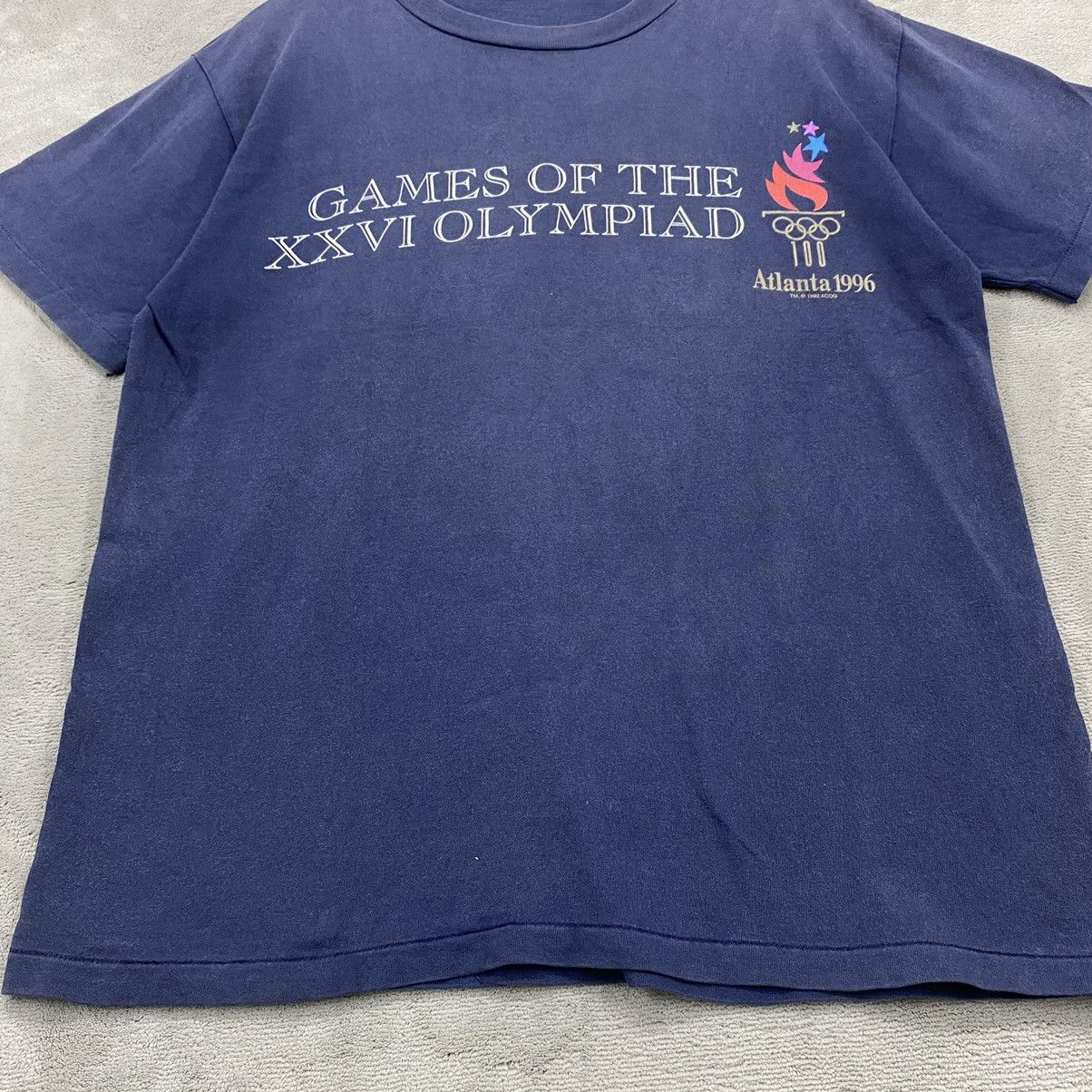 Hanes × USA Olympics × Vintage Vtg 90s OLYMPIC ALTLANTA 1996 Perfectly Sun Faded Top Tees Size US L / EU 52-54 / 3 - 5 Thumbnail