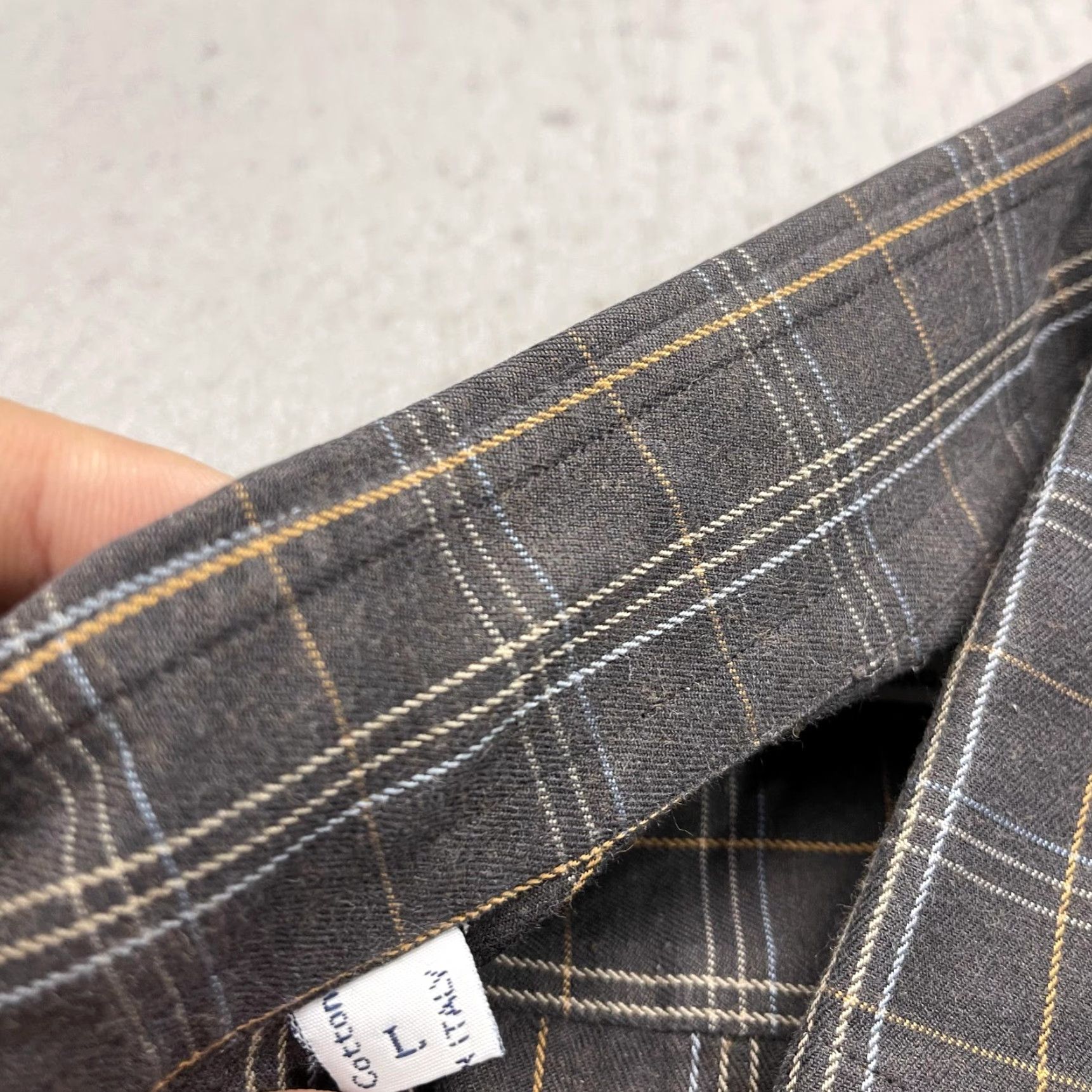 Brioni Brioni Shirt Mens L Gray Plaid Cotton Button Up Tailored Italy Neiman Marcus Size US L / EU 52-54 / 3 - 5 Thumbnail