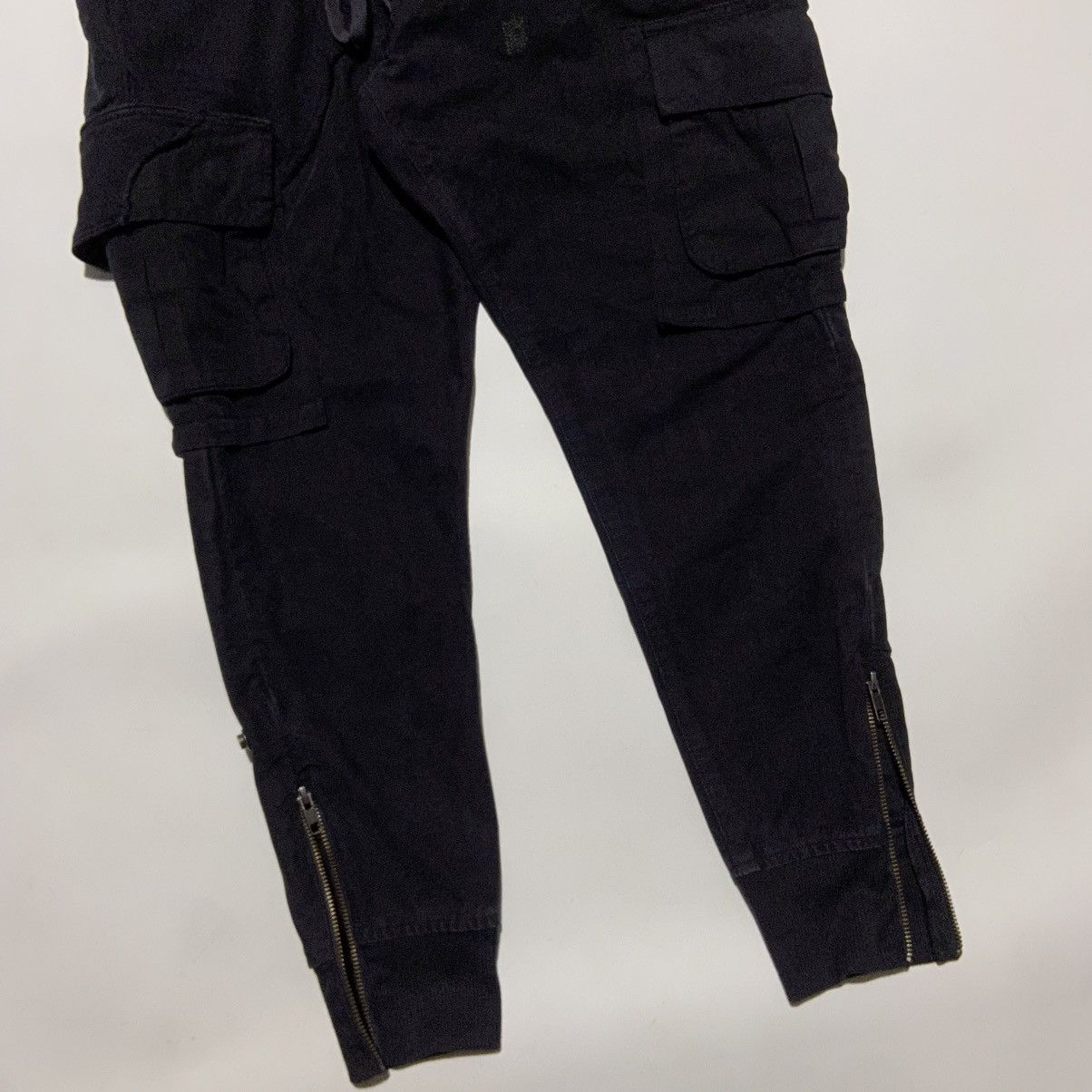 Greg Lauren SS17 Greg Lauren - Black Fleece/Tent Slim Cargo Lounge Pants Size US 36 / EU 52 - 5 Thumbnail