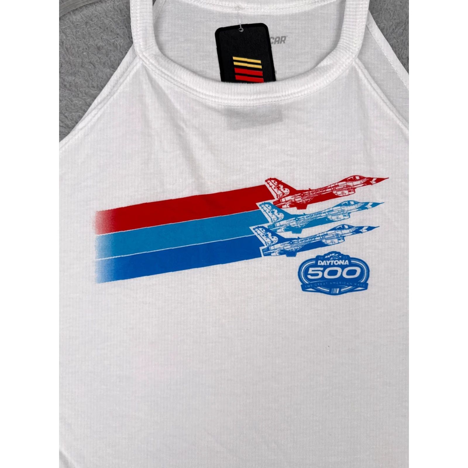 NASCAR Nascar Shirt Women 2XL White Tank Sleeveless Daytona 500 Thunderbirds F-16 Casual Tank Top Womens 2XL Nascar Shirt Size XXL / US 16-18 / IT 52-54 - 6 Thumbnail