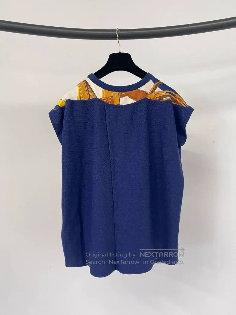 Hermes Hermes Printed silk mixed top Size XS / US 0-2 / IT 36-38 - 2 Thumbnail
