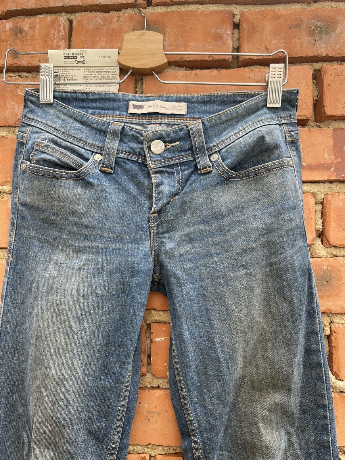 Levi's M Levi’s Flared Bootcut Demi Curve Denim Jeans dirty look Size 28" / US 6 / IT 42 - 3 Thumbnail