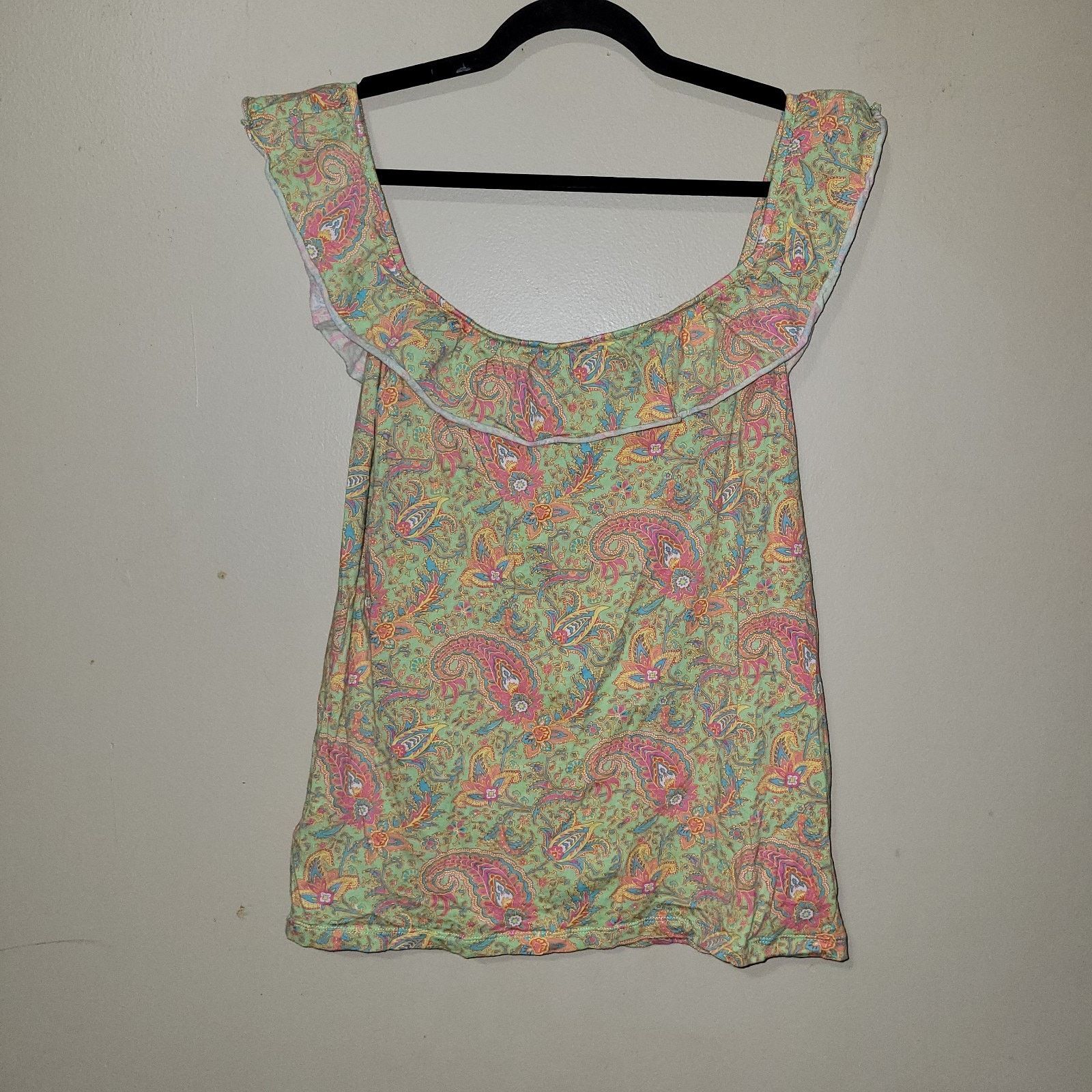 Lauren Ralph Lauren Lauren Ralph Lauren Women's M/L Paisley Ruffled Pullover Size L / US 10 / IT 46 - 7 Thumbnail