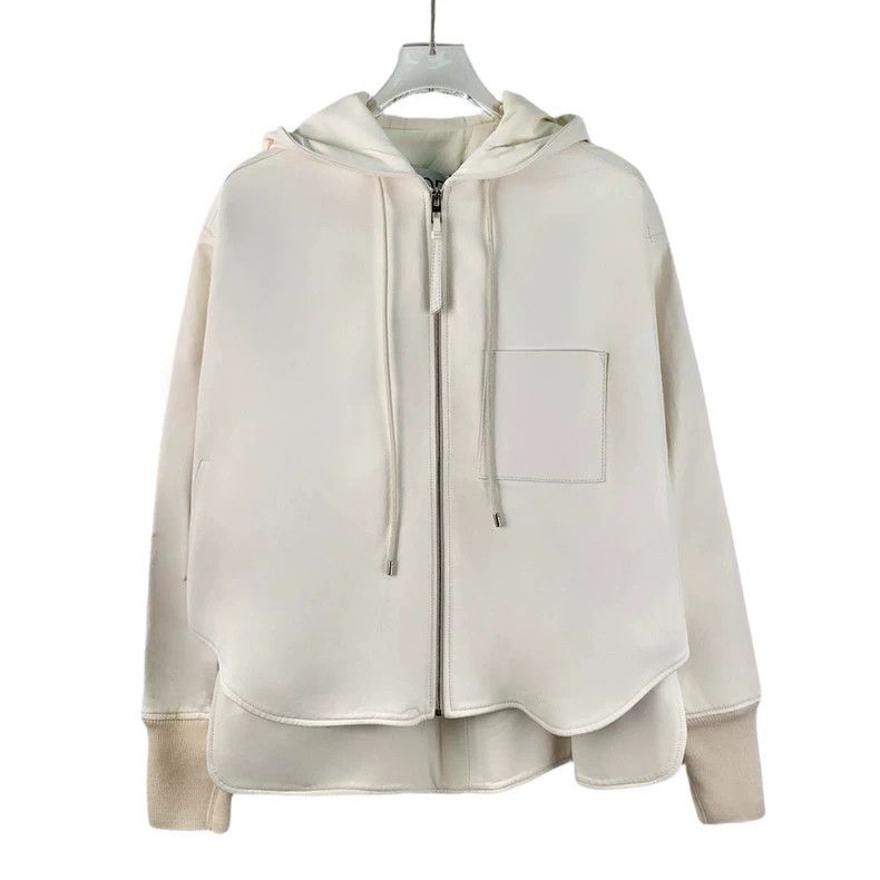 Loewe Loewe Miumiu logo leather hooded drawstring zipper long sl Size XS / US 0-2 / IT 36-38 - 1 Thumbnail