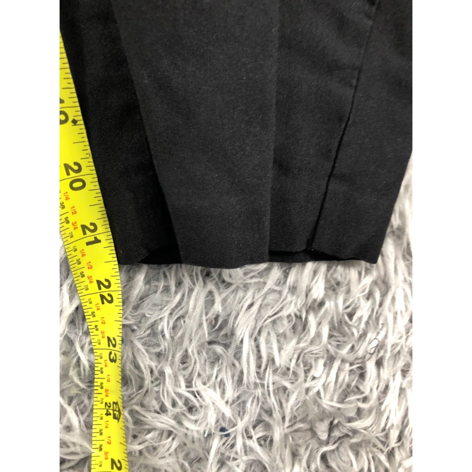 Vintage Maurices Pull On Capri Pants Womens Black 24W Regular Slim Straight 22in Inseam Flat Front Pockets Elastic Waist Plus Size Flaw Noted Size 42" / US 20 - 3 Thumbnail