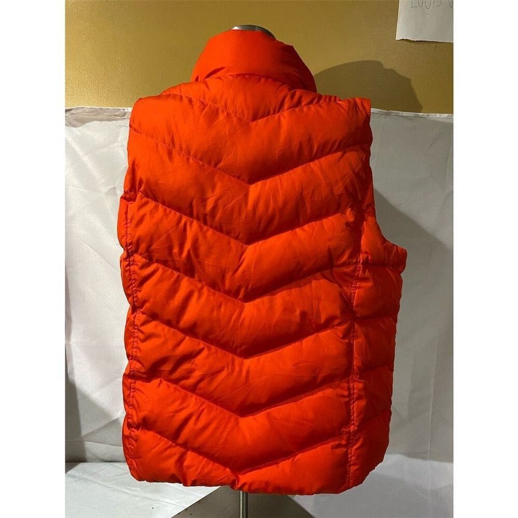 Lands' End Lands' End Women's Puffer Vest Size L Orange Winter Zip Up Size L / US 10 / IT 46 - 3 Thumbnail
