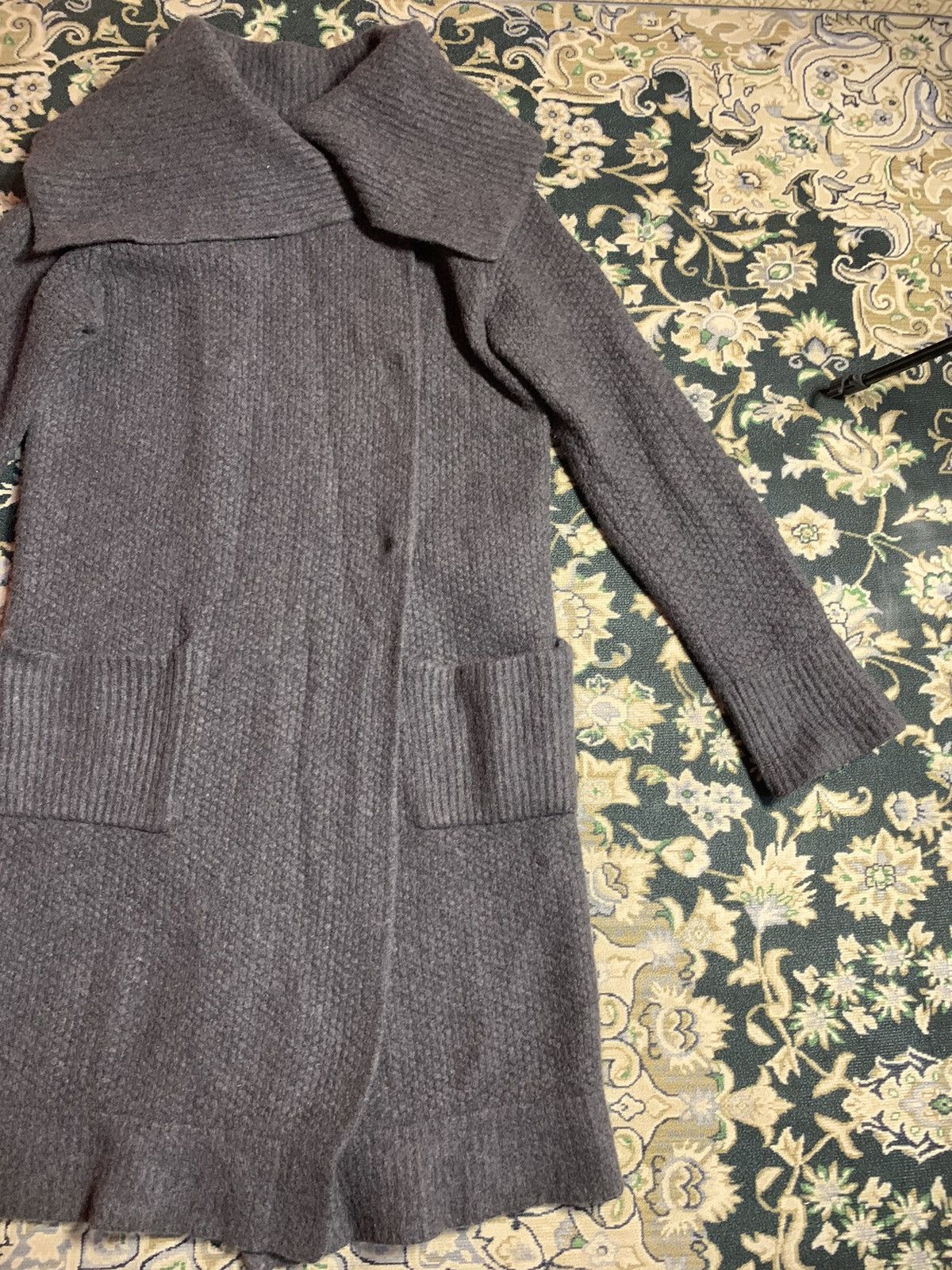 DKNY 🔥VINTAGE🔥 DKNY CASHMERE LONG JACKET BIG COLLAR Size S / US 4 / IT 40 - 4 Thumbnail