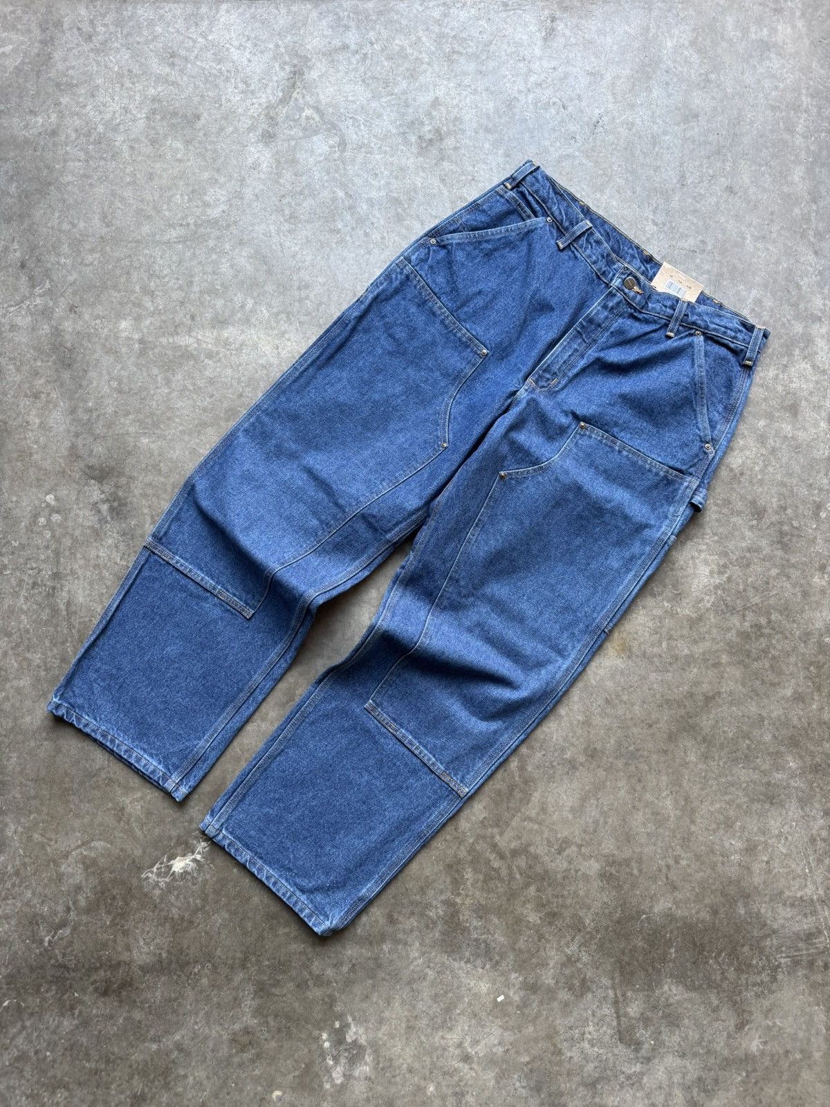 Carhartt × Vintage Vintage 1990’s Deadstock NWT Carhartt Denim Double Knees Size US 34 / EU 50 - 1 Thumbnail