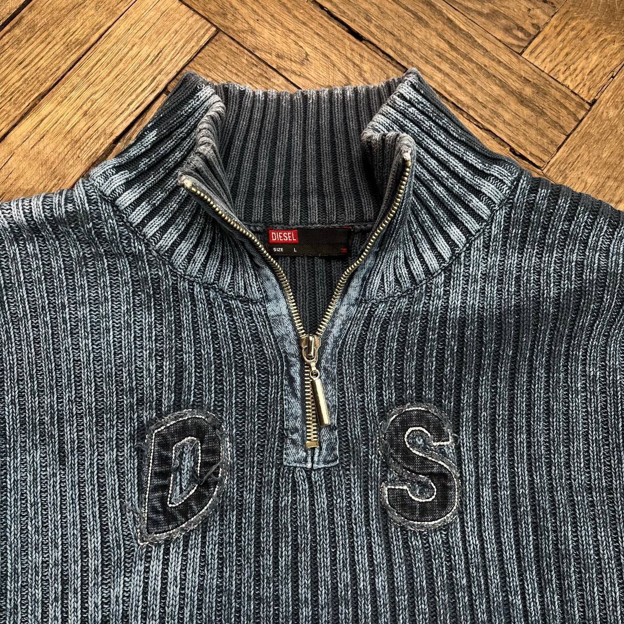 Diesel × Vintage Diesel Vintage Ribbed Zip Sweater Size US L / EU 52-54 / 3 - 2 Thumbnail