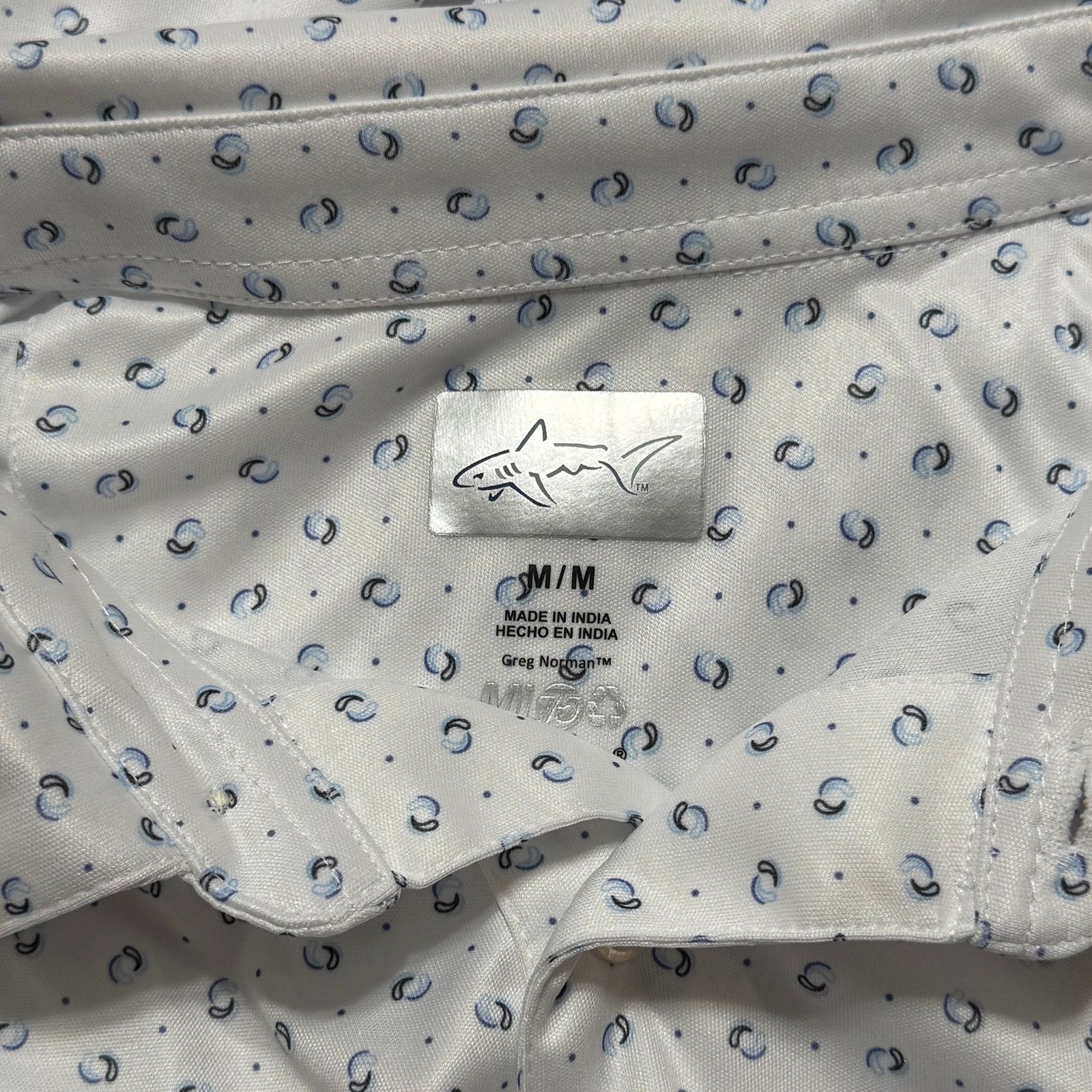 Greg Norman Greg Norman Patterned Performance Polo | Sz M Size US M / EU 48-50 / 2 - 7 Thumbnail