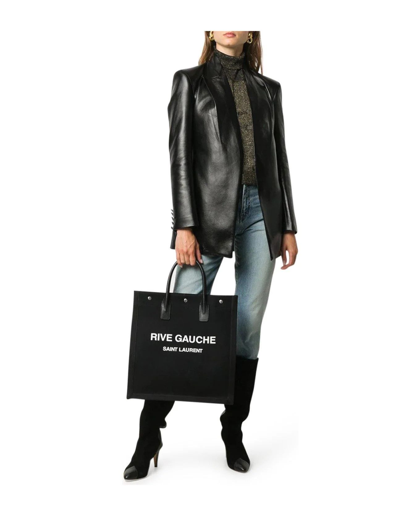 Saint Laurent Paris o1s1wg110126 632539 Size: OS / Rive Gauche North Tote Bag Size ONE SIZE - 3 Thumbnail