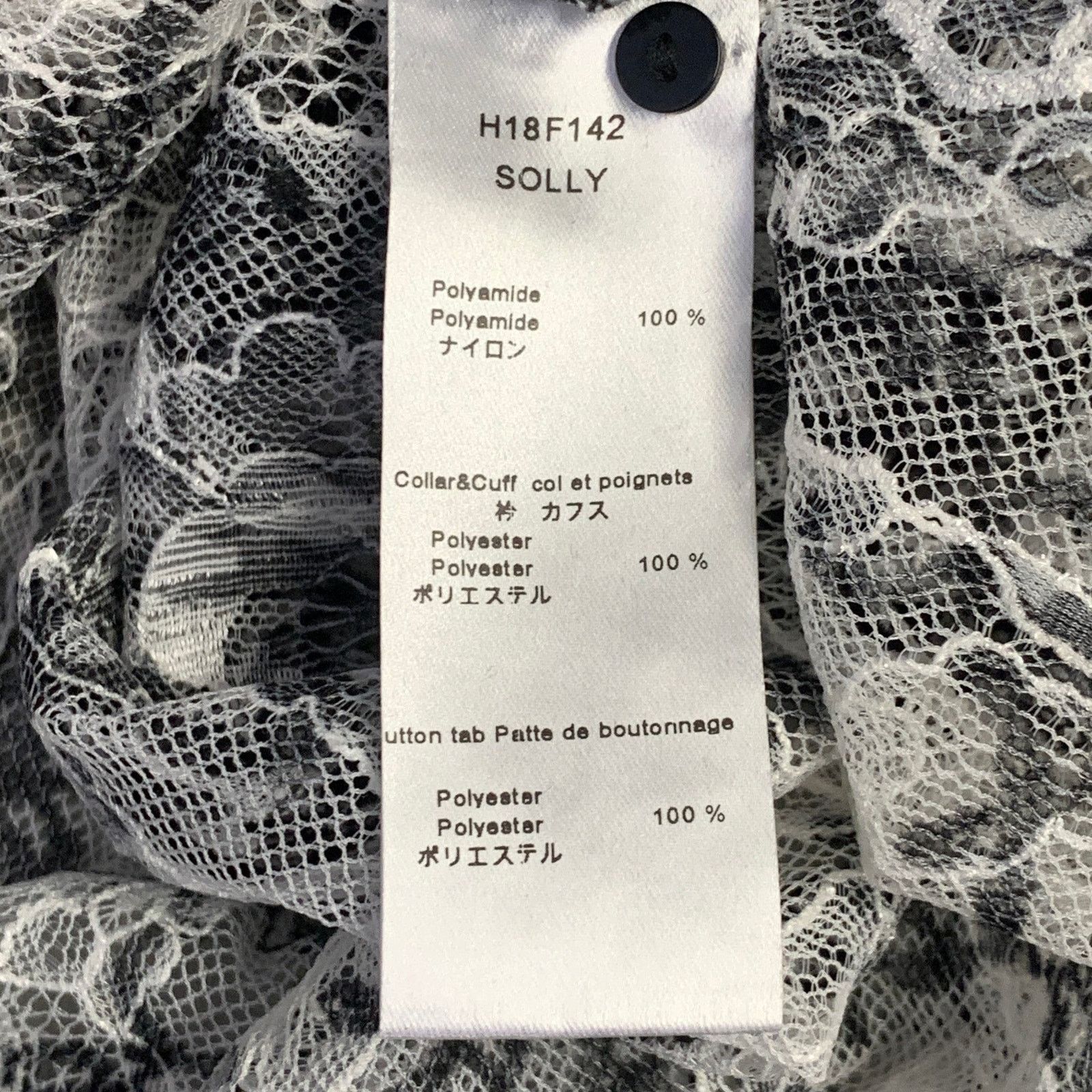 Other Solly White Black Polyamide Lace Burnout Contrast Trim Size XL / US 12-14 / IT 48-50 - 7 Thumbnail