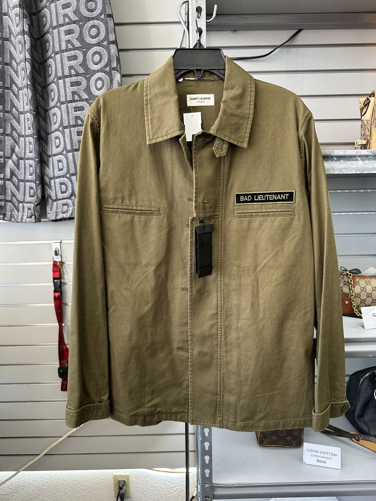 Saint Laurent Paris Saint Laurent BAD LIEUTENANT military jacket green gabardine Size US M / EU 48-50 / 2 - 1 Thumbnail