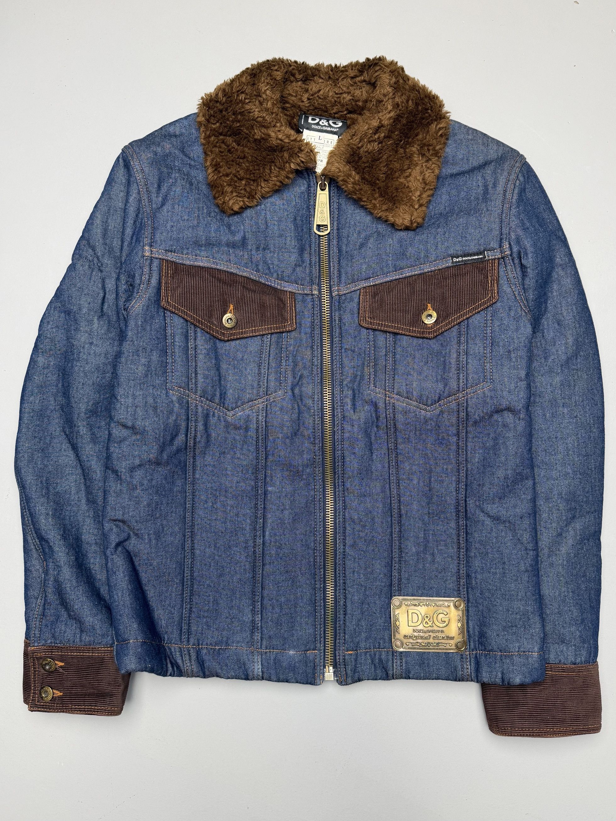 Dolce & Gabbana vintage D&G faux fur lined denim trucket jacket Size US M / EU 48-50 / 2 - 1 Thumbnail
