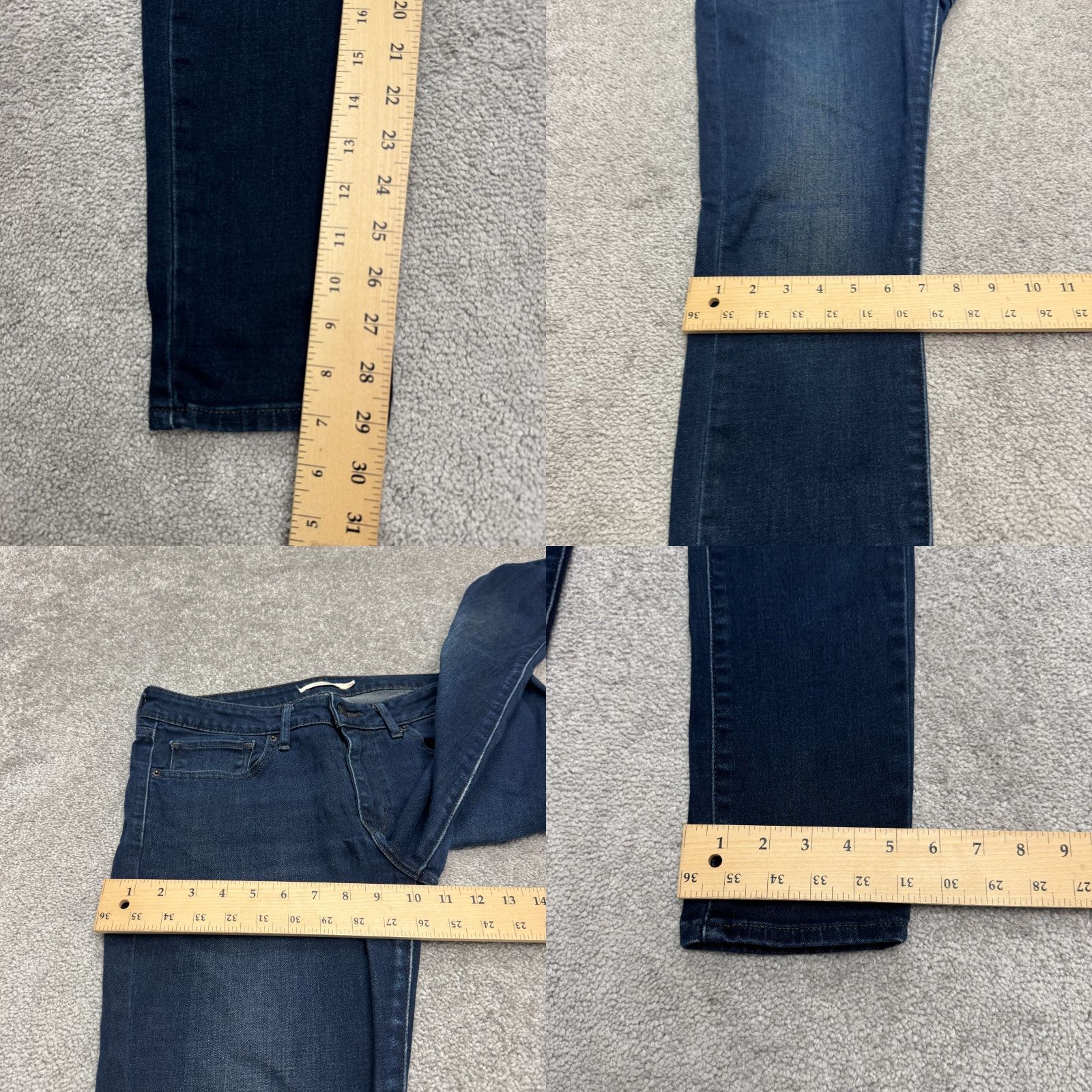 Levi's Levi's 711 Skinny Denim Jeans Womens 30 Dark Blue Wash Mid Rise Casual Stretch Slim Fit City Grunge Classic Mens Womens Size 30" / US 8 / IT 44 - 9 Thumbnail