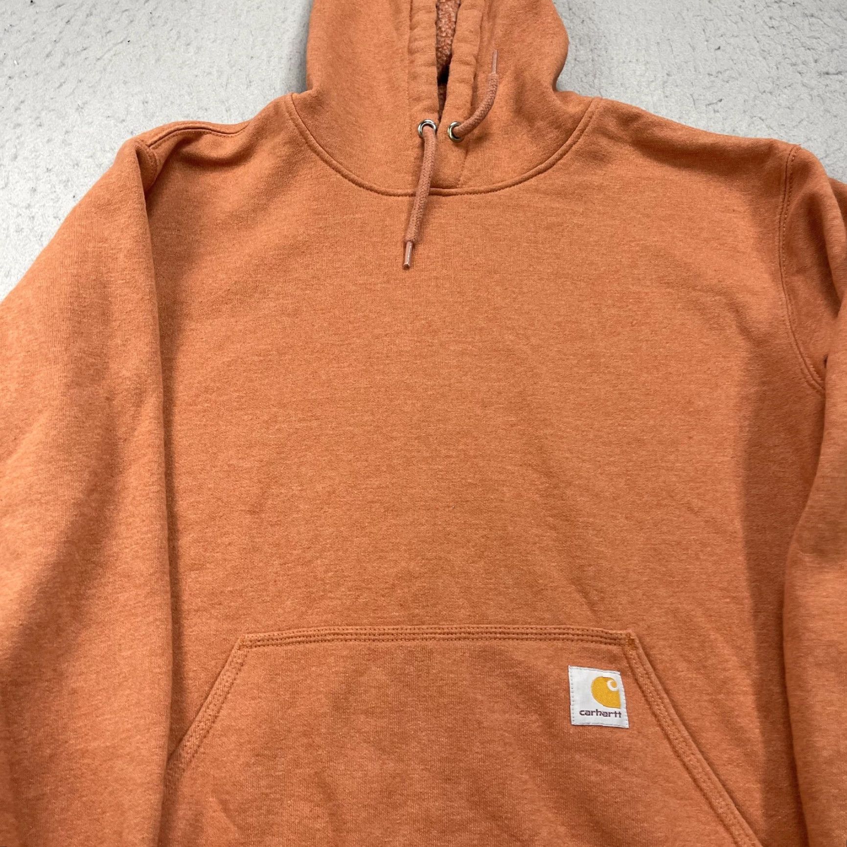 Carhartt Carhartt Hoodie Mens M Orange Regular Fit Logo Pullover Hooded Knit Sweatshirt Size US M / EU 48-50 / 2 - 2 Thumbnail