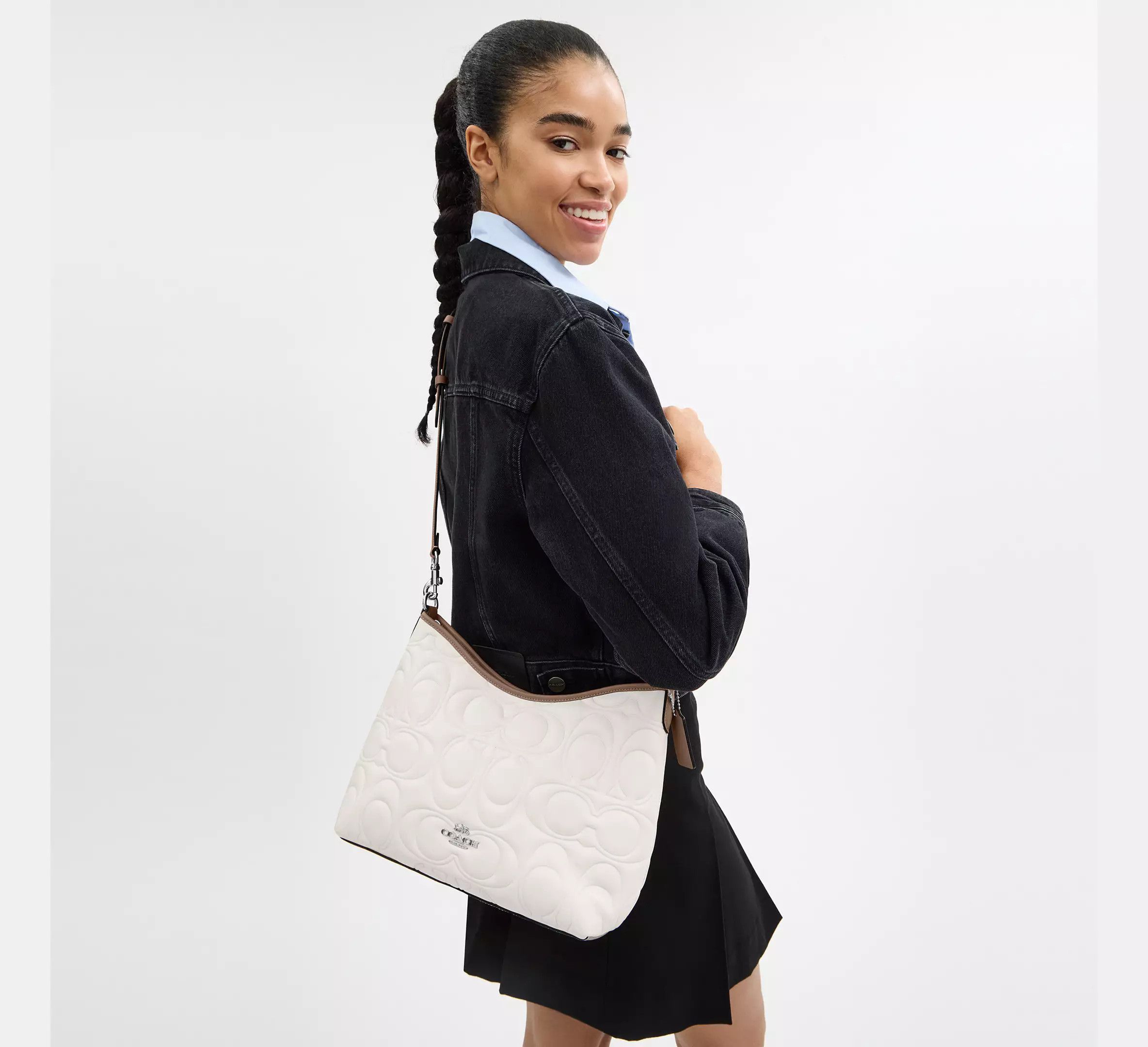 Coach Laurel Shoulder Bag In Blocked Signature Leather CZ184 Size ONE SIZE - 8 Thumbnail